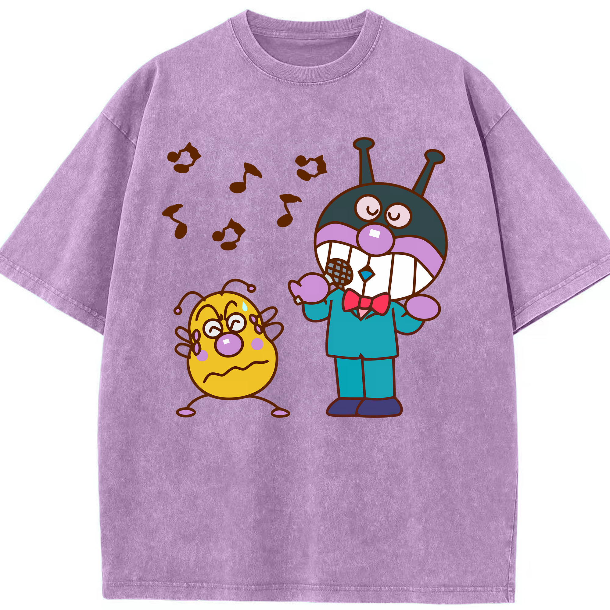 （画像用） アンパンマン Anpanman 綿100% ヴィンテージ風 半袖Tシャツ（フロントプリント）