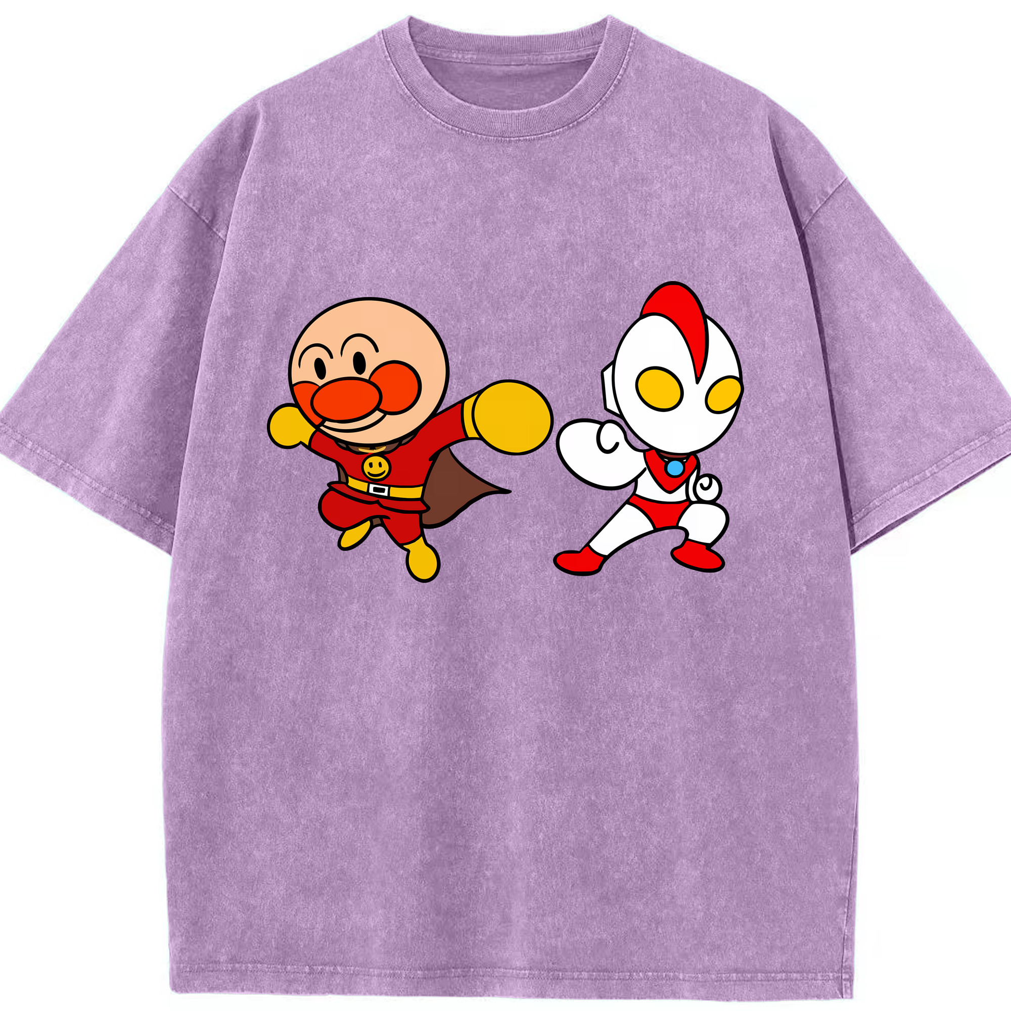（画像用） アンパンマン Anpanman 綿100% ヴィンテージ風 半袖Tシャツ（フロントプリント）