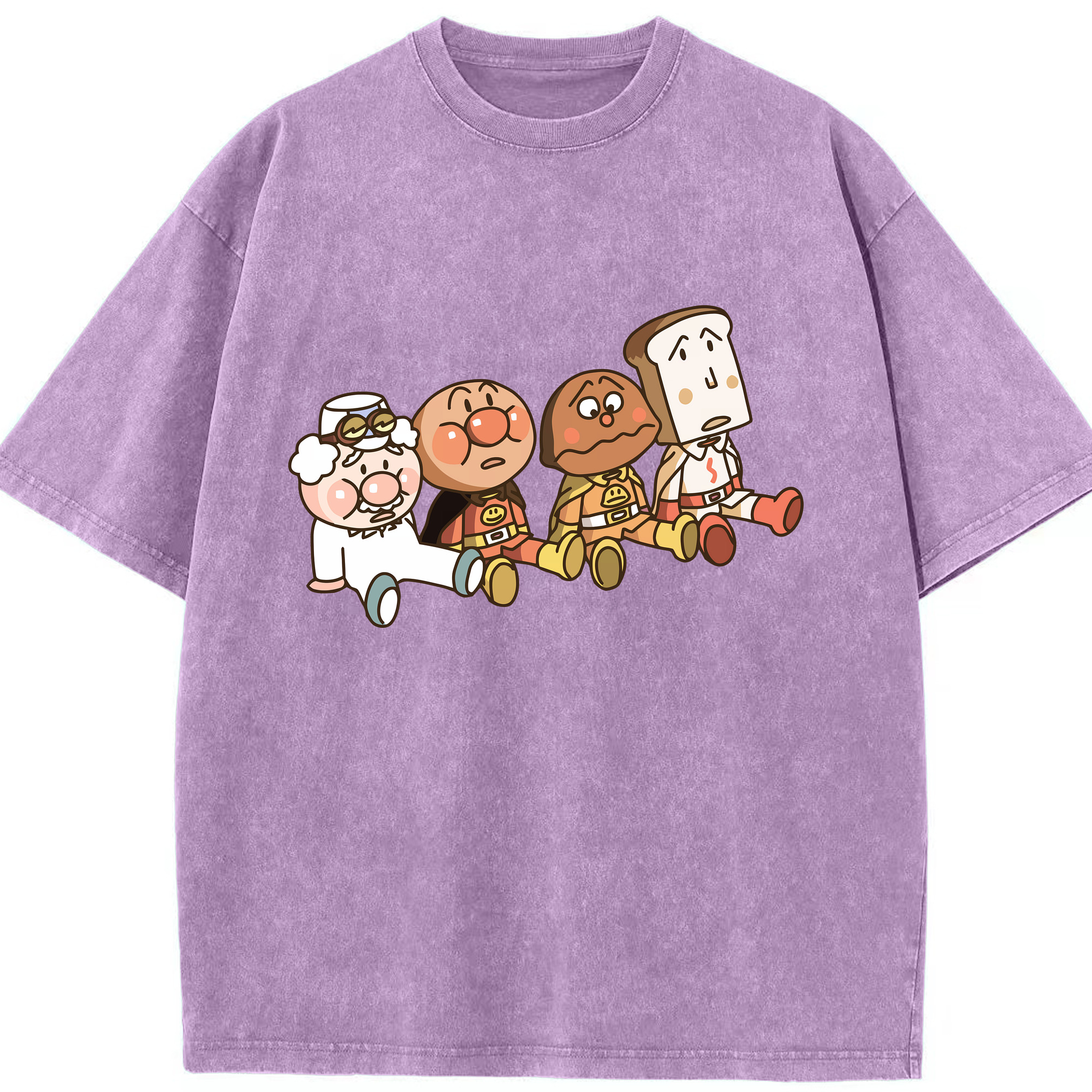 （画像用） アンパンマン Anpanman 綿100% ヴィンテージ風 半袖Tシャツ（フロントプリント）