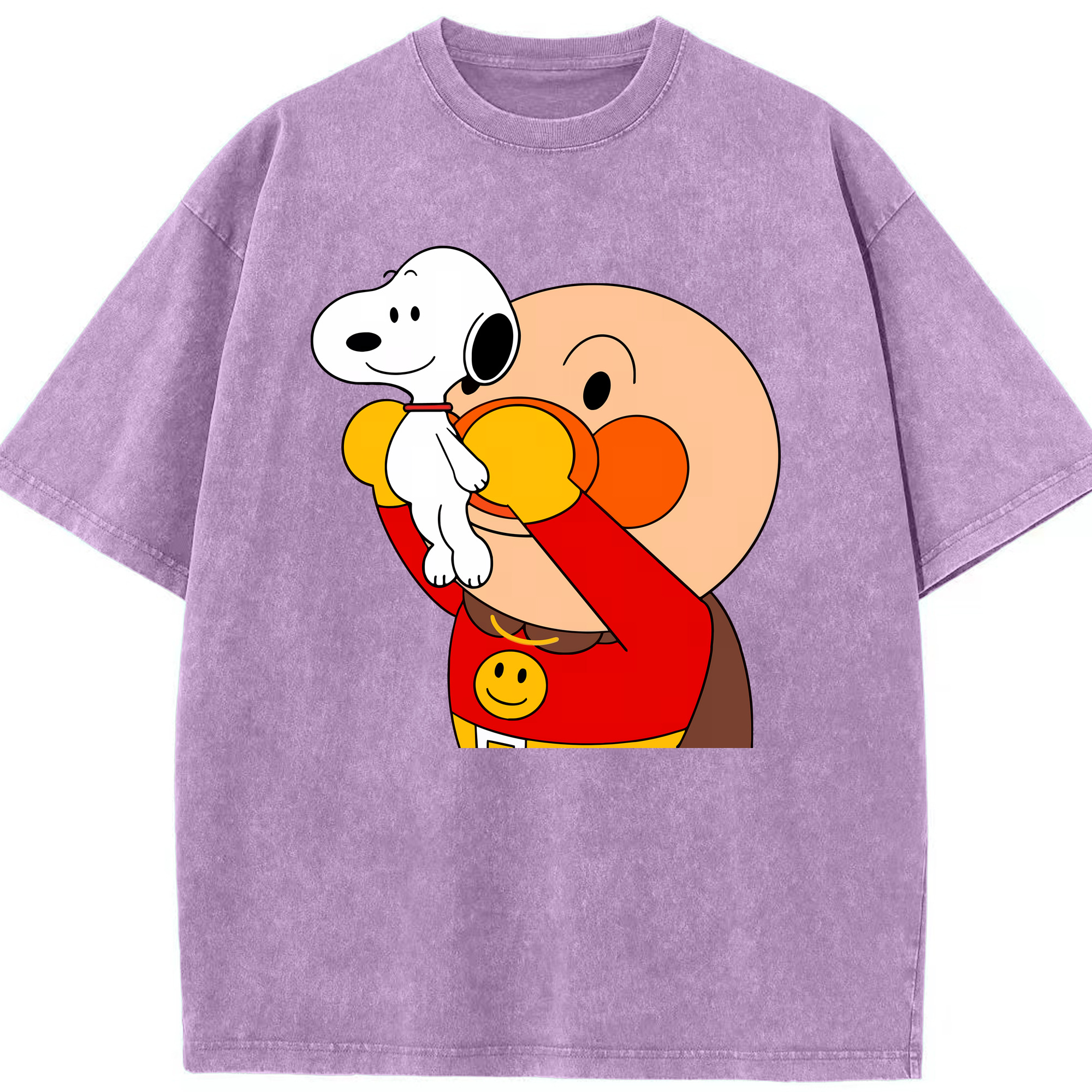 （画像用） アンパンマン Anpanman 綿100% ヴィンテージ風 半袖Tシャツ（フロントプリント）