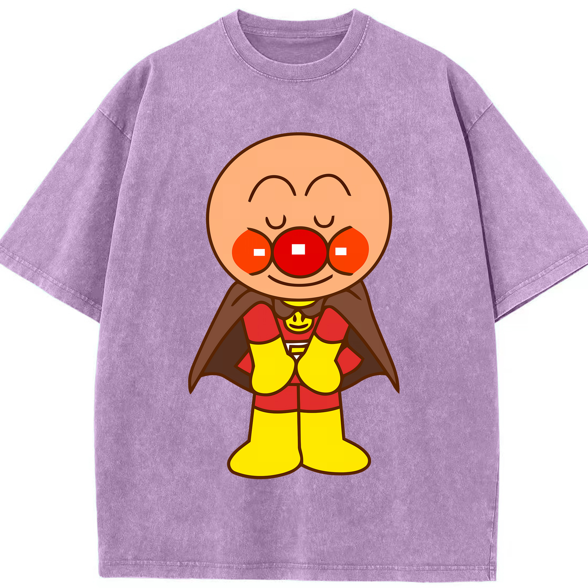 （画像用） アンパンマン Anpanman 綿100% ヴィンテージ風 半袖Tシャツ（フロントプリント）