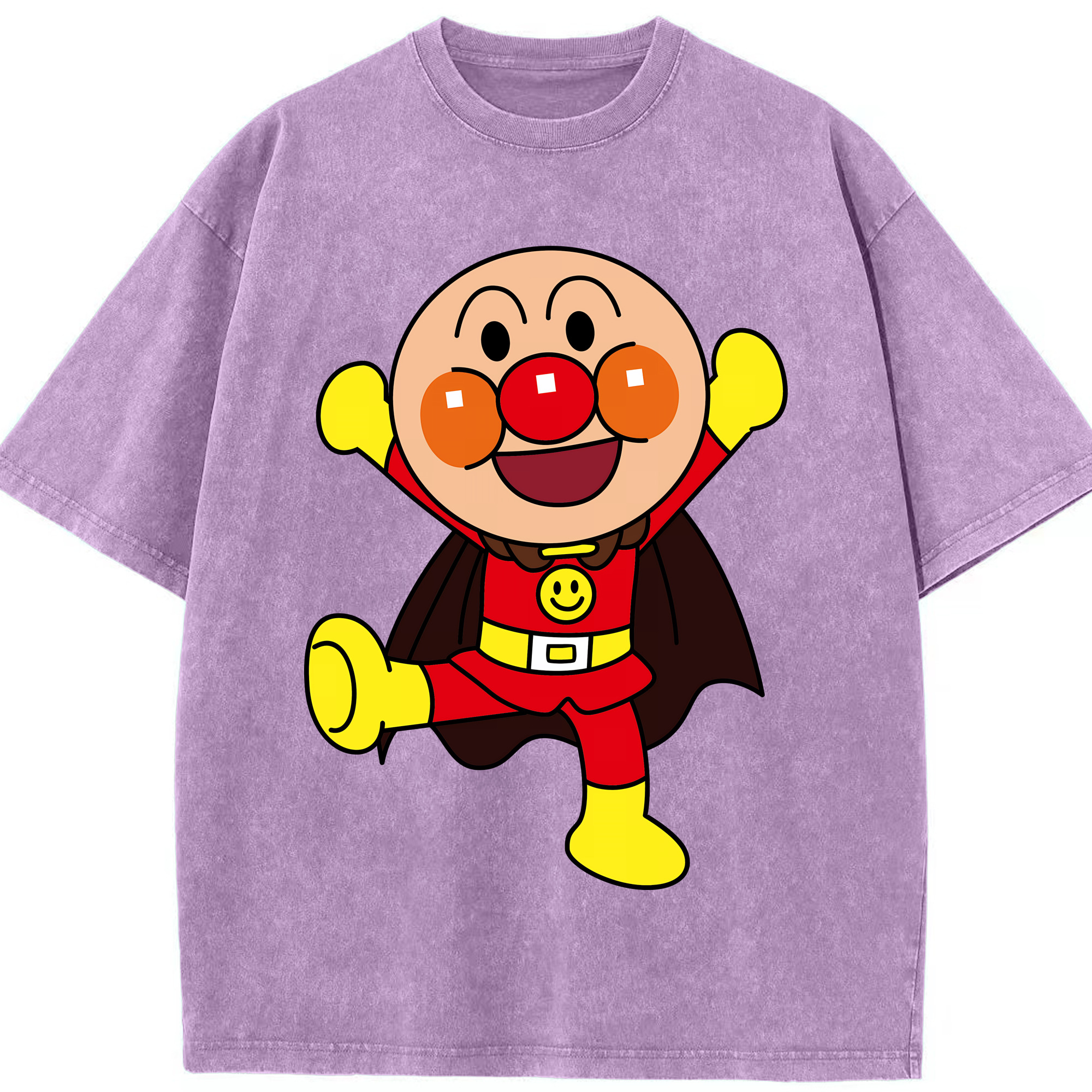 （画像用） アンパンマン Anpanman 綿100% ヴィンテージ風 半袖Tシャツ（フロントプリント）