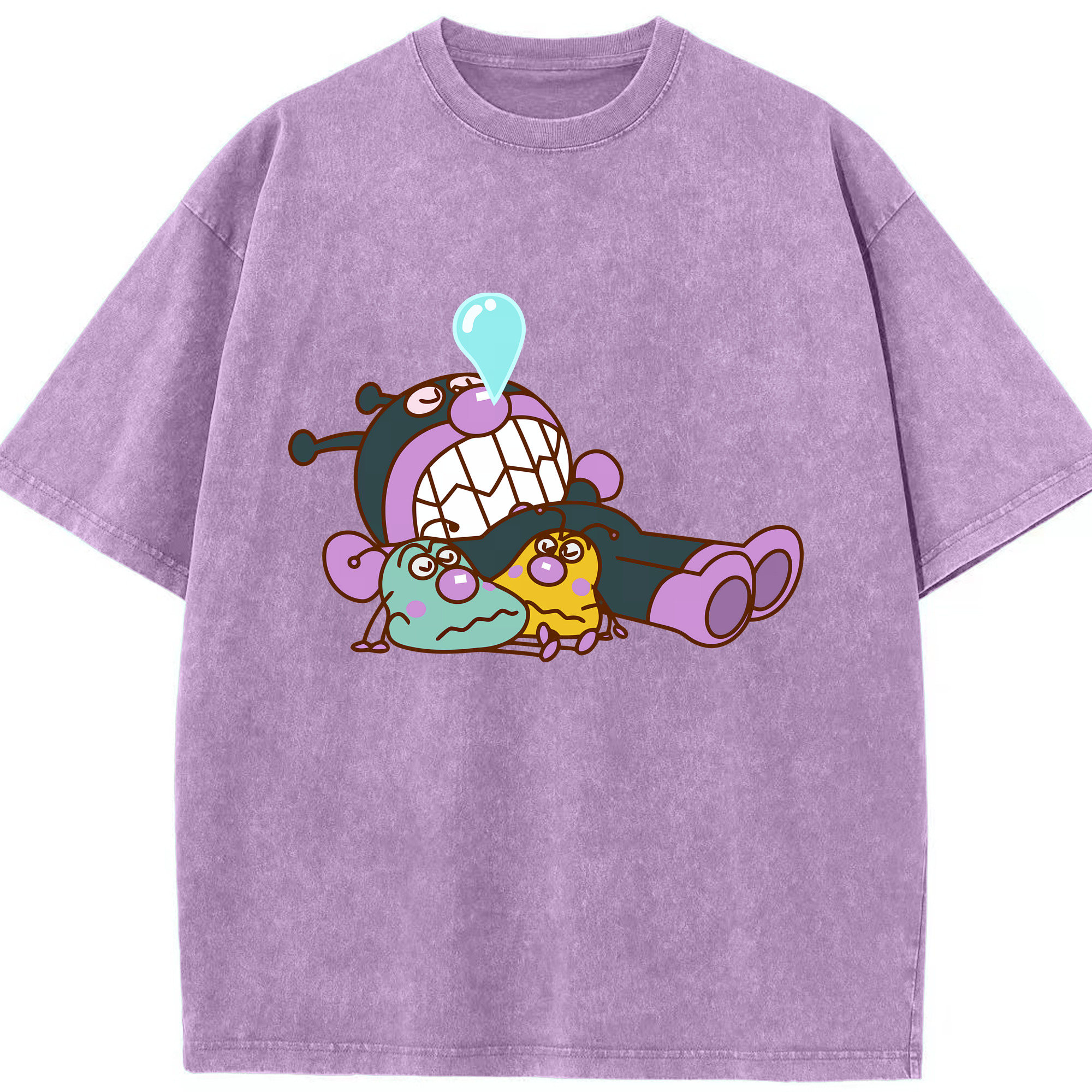 （画像用） アンパンマン Anpanman 綿100% ヴィンテージ風 半袖Tシャツ（フロントプリント）