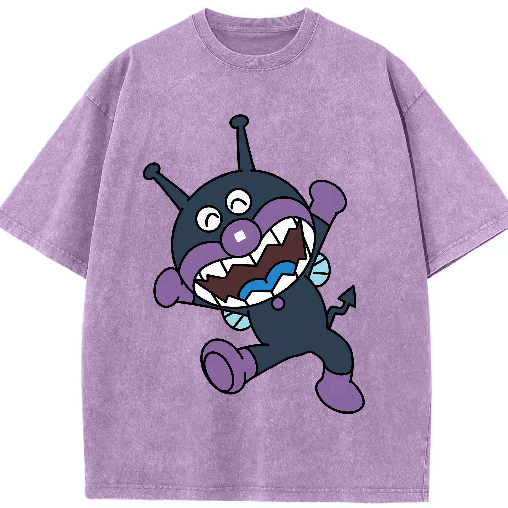 （画像用） アンパンマン Anpanman 綿100% ヴィンテージ風 半袖Tシャツ（フロントプリント）
