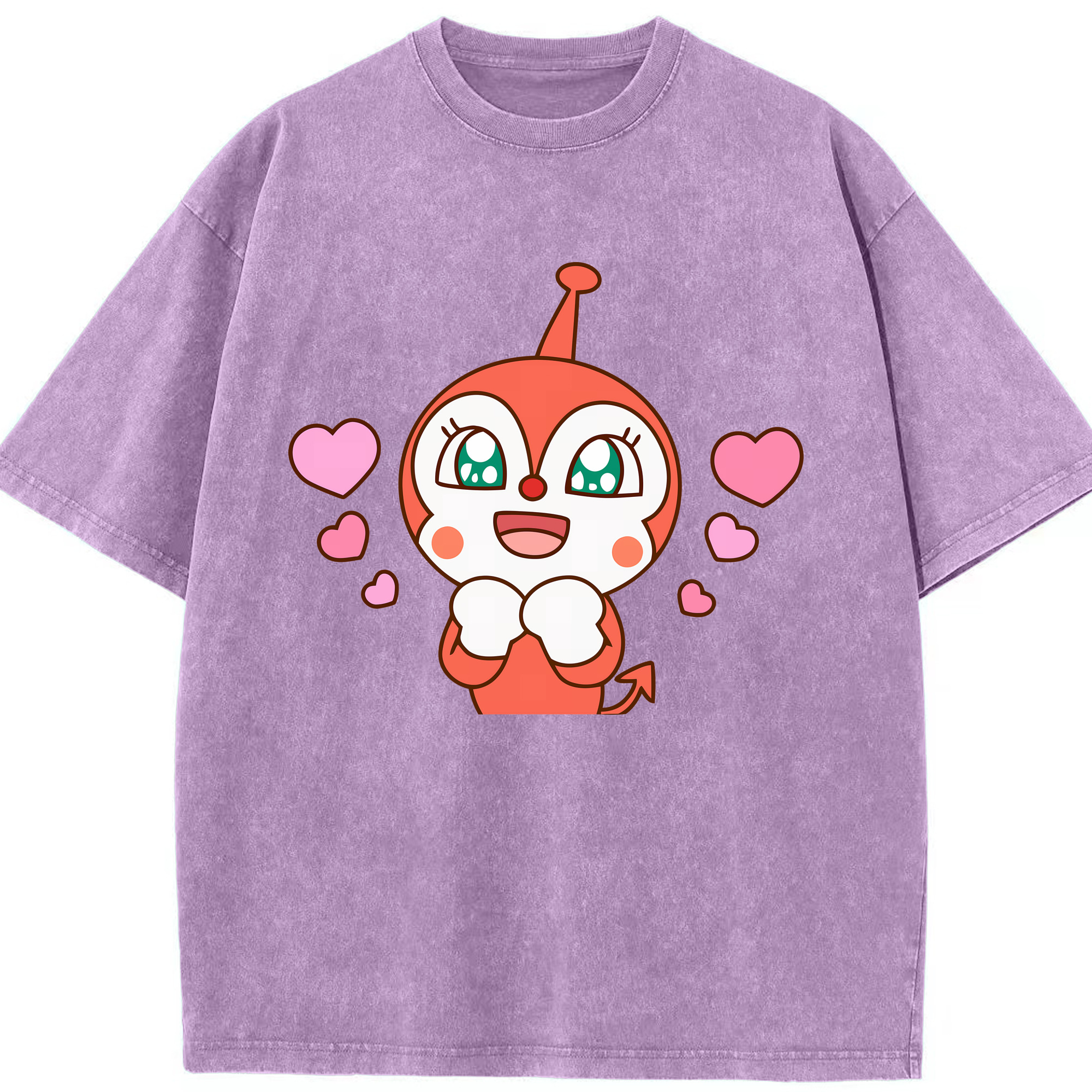 （画像用） アンパンマン Anpanman 綿100% ヴィンテージ風 半袖Tシャツ（フロントプリント）