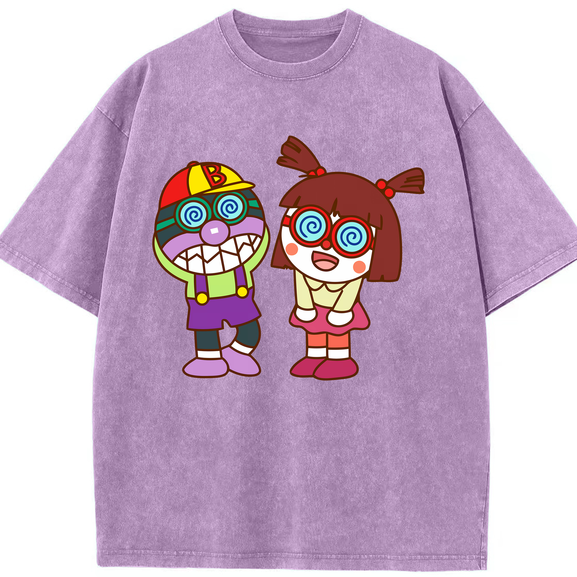 （画像用） アンパンマン Anpanman 綿100% ヴィンテージ風 半袖Tシャツ（フロントプリント）