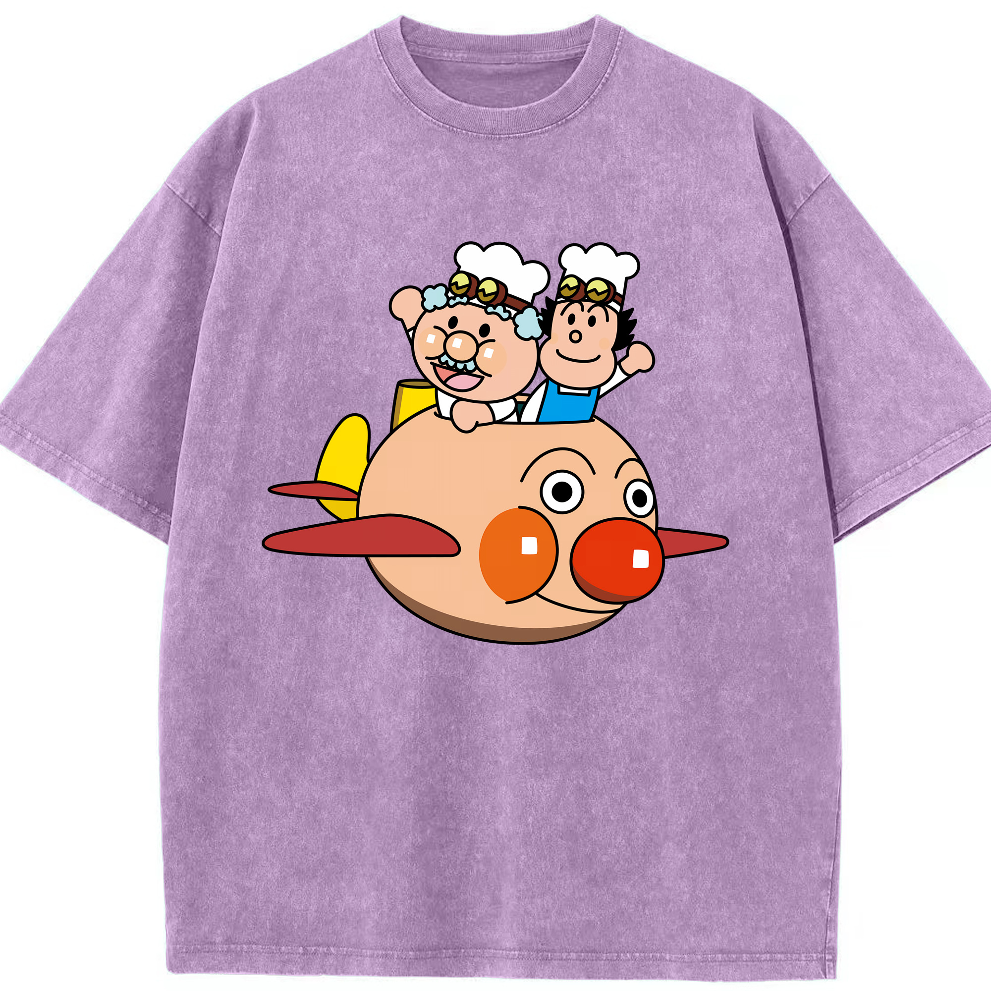 （画像用） アンパンマン Anpanman 綿100% ヴィンテージ風 半袖Tシャツ（フロントプリント）