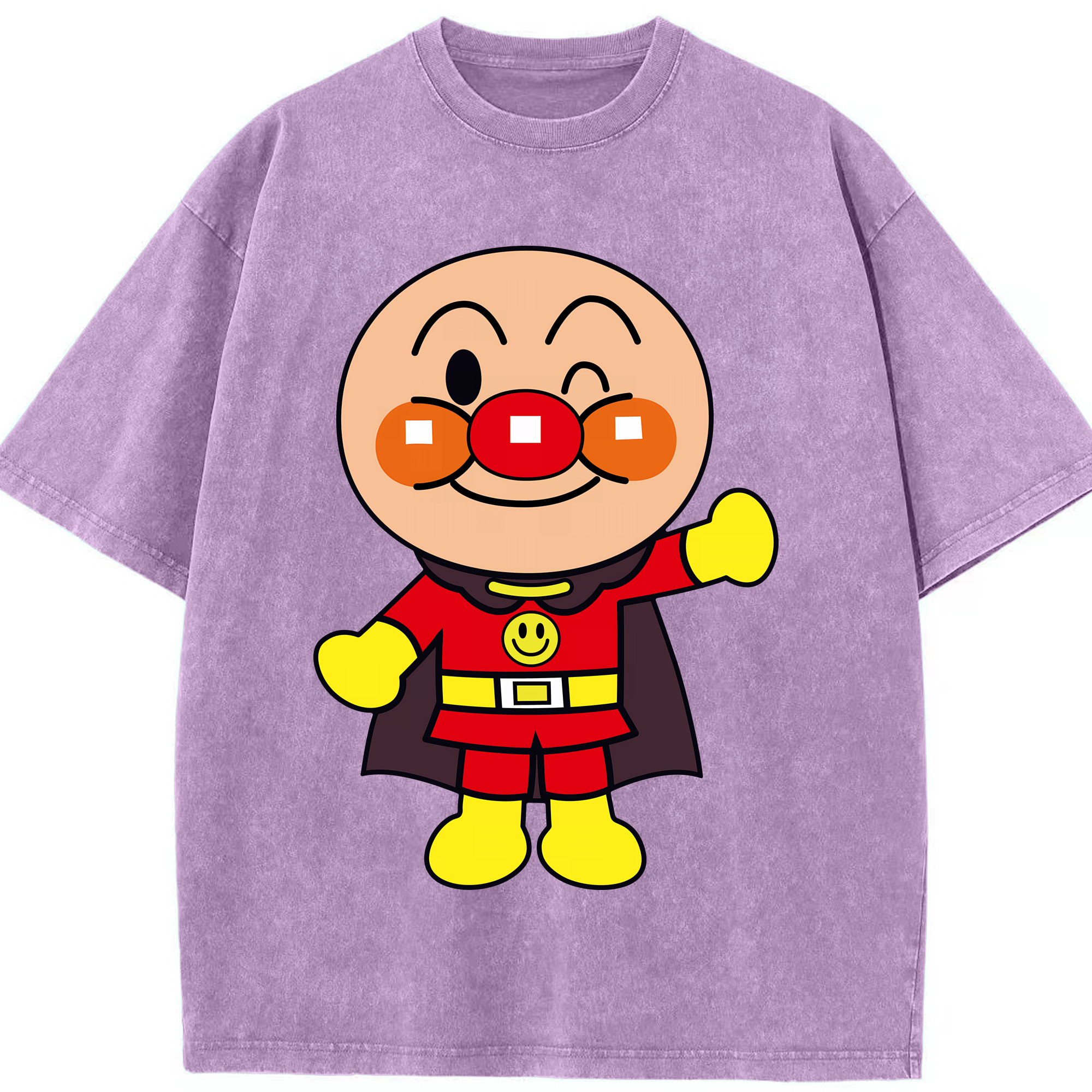 （画像用） アンパンマン Anpanman 綿100% ヴィンテージ風 半袖Tシャツ（フロントプリント）