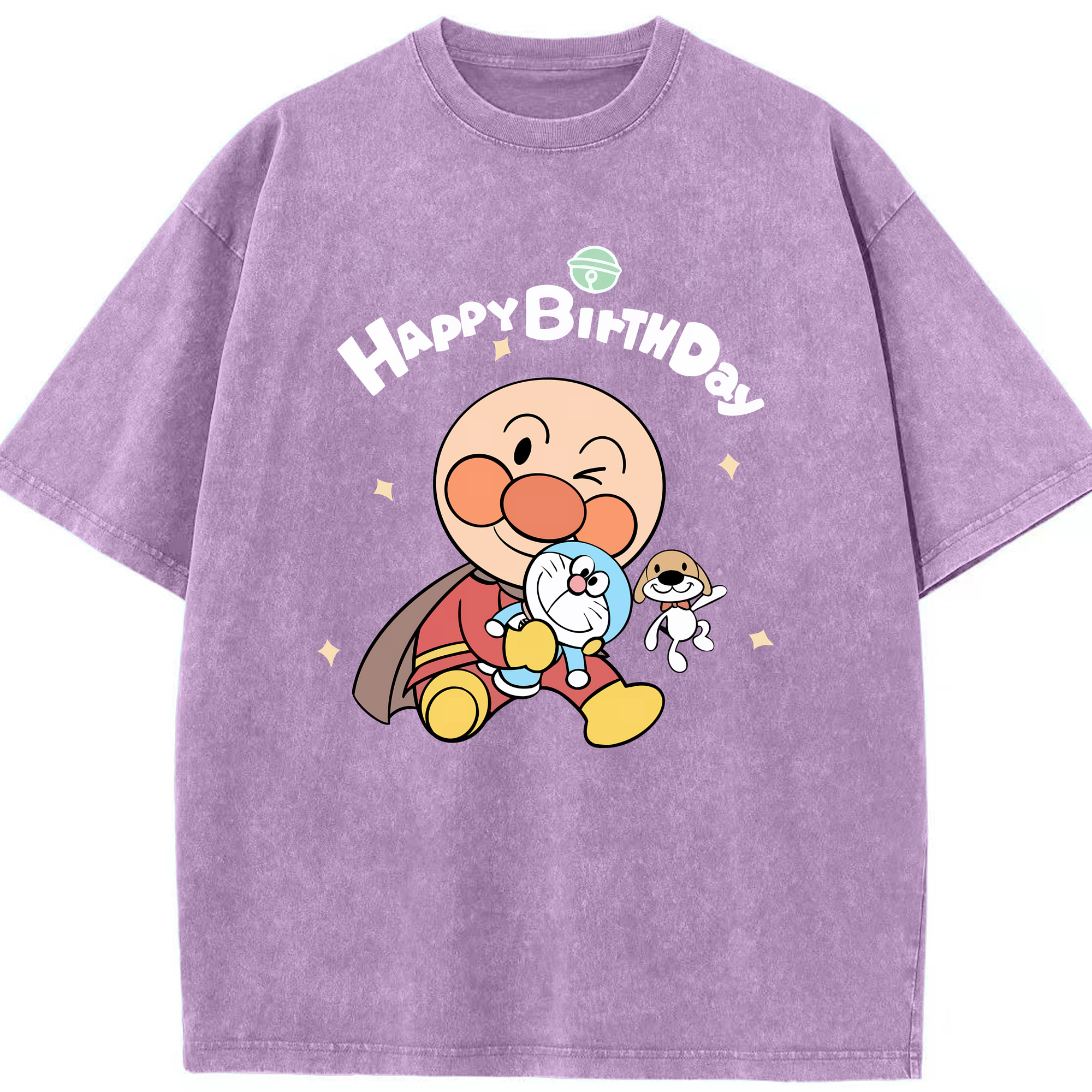 （画像用） アンパンマン Anpanman 綿100% ヴィンテージ風 半袖Tシャツ（フロントプリント）
