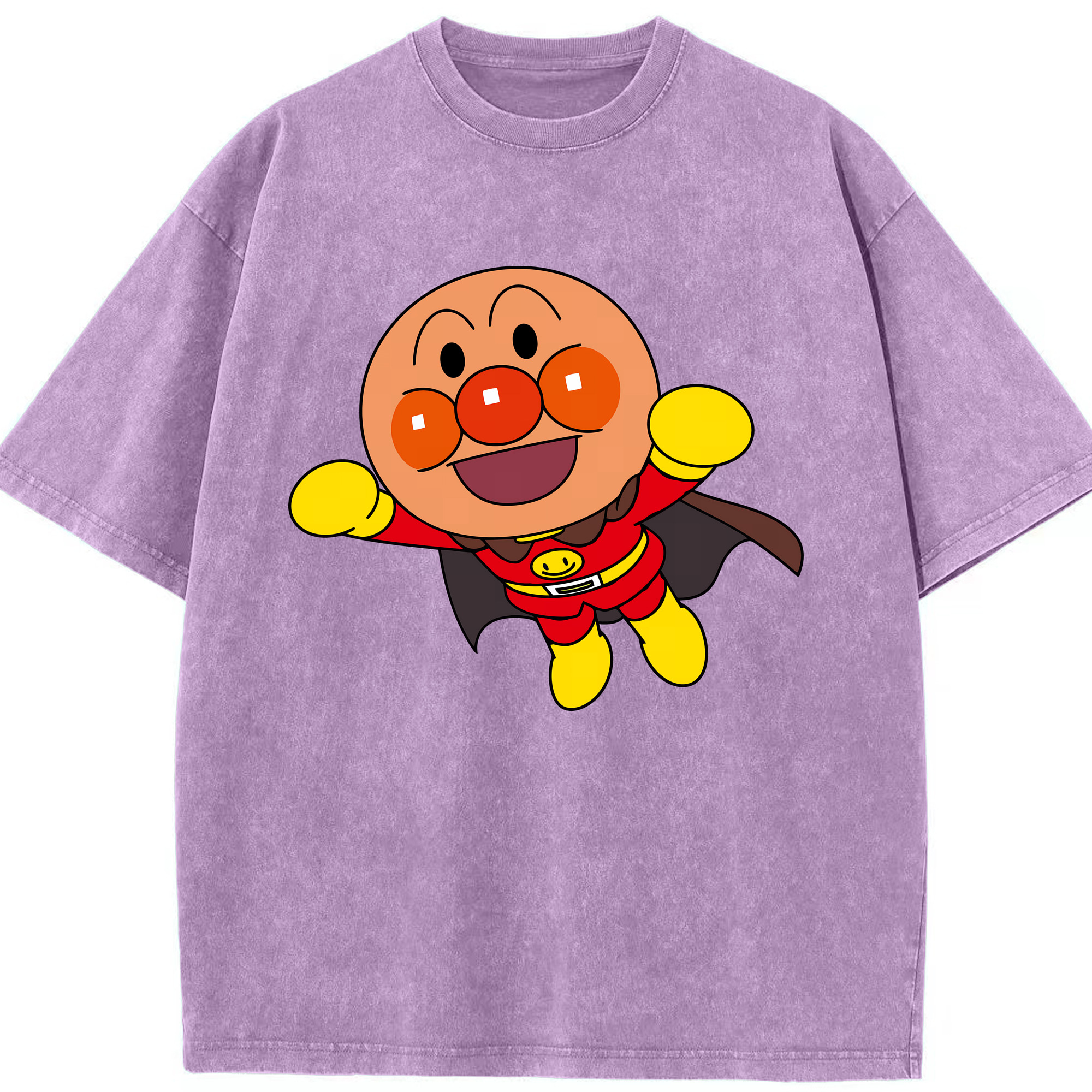 （画像用） アンパンマン Anpanman 綿100% ヴィンテージ風 半袖Tシャツ（フロントプリント）