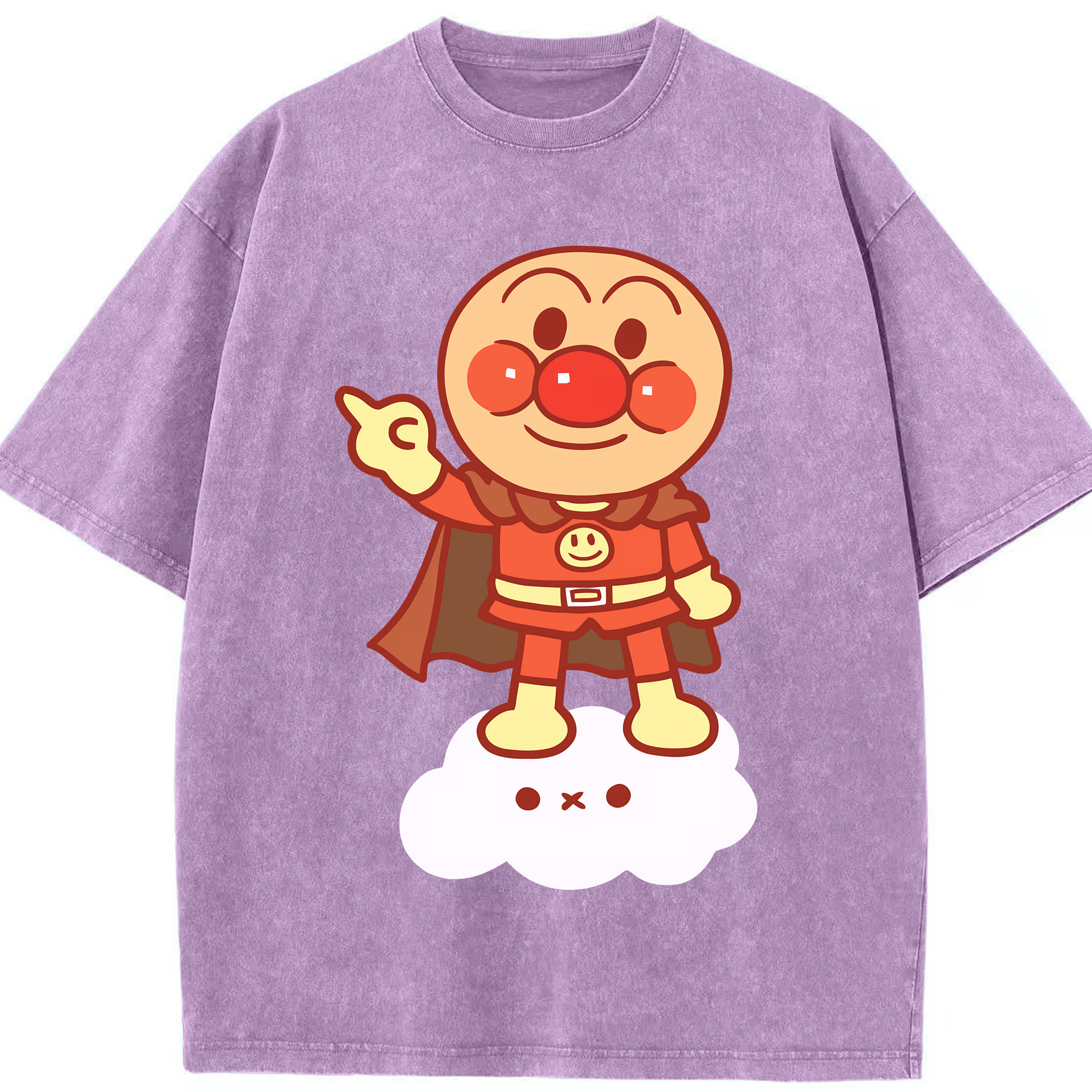 （画像用） アンパンマン Anpanman 綿100% ヴィンテージ風 半袖Tシャツ（フロントプリント）