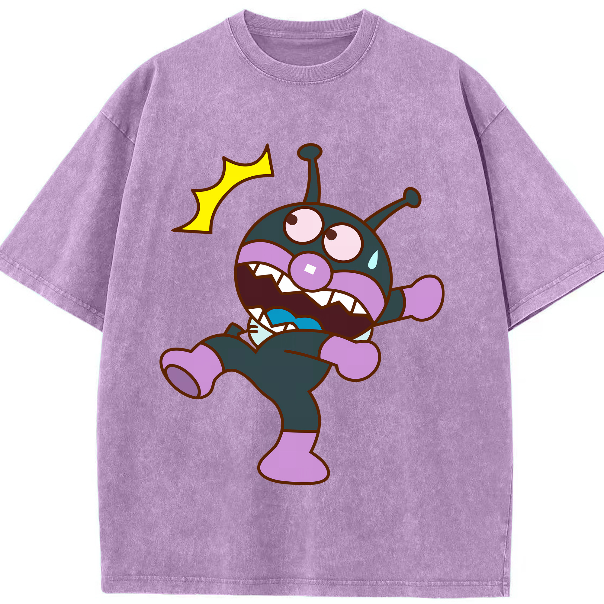 （画像用） アンパンマン Anpanman 綿100% ヴィンテージ風 半袖Tシャツ（フロントプリント）