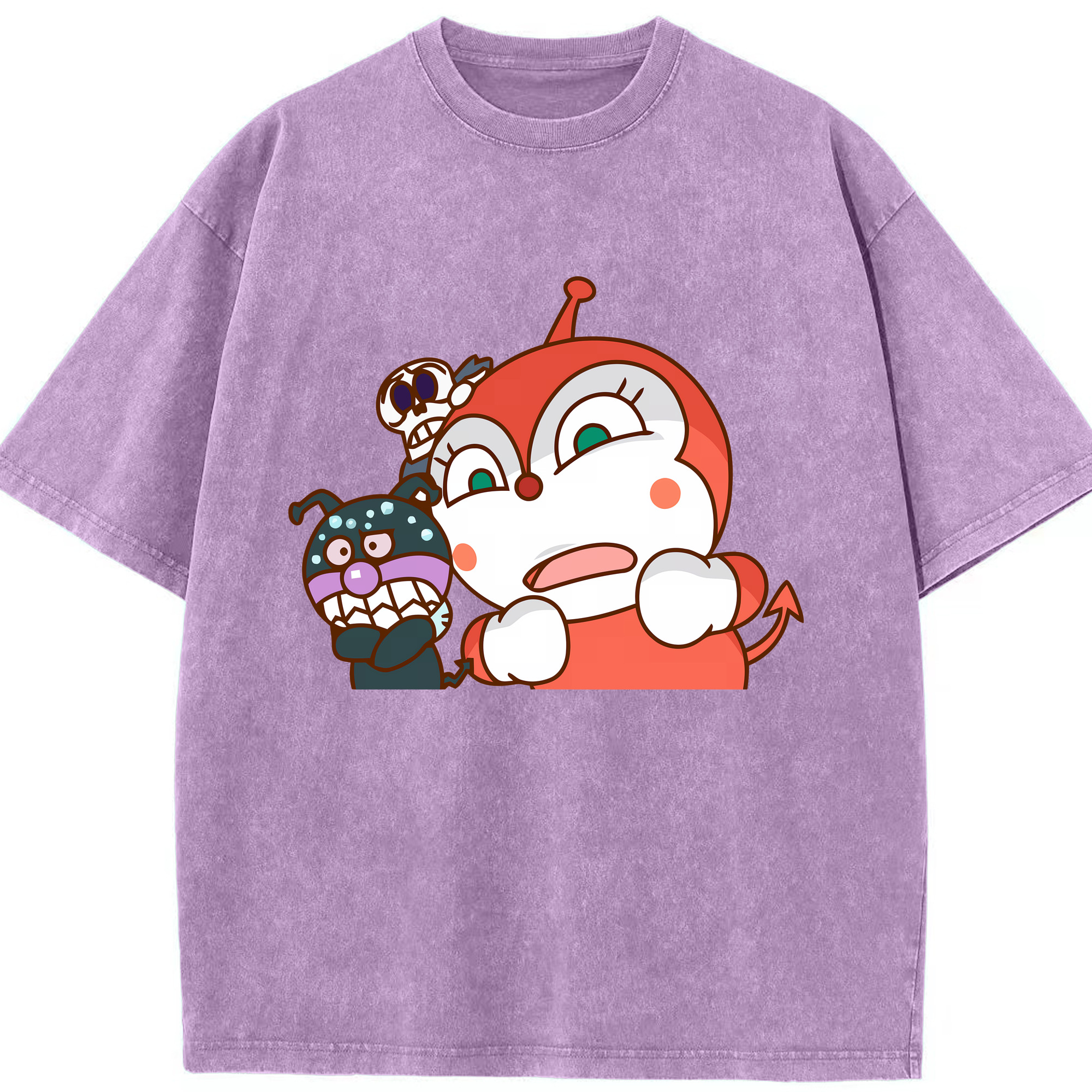 （画像用） アンパンマン Anpanman 綿100% ヴィンテージ風 半袖Tシャツ（フロントプリント）