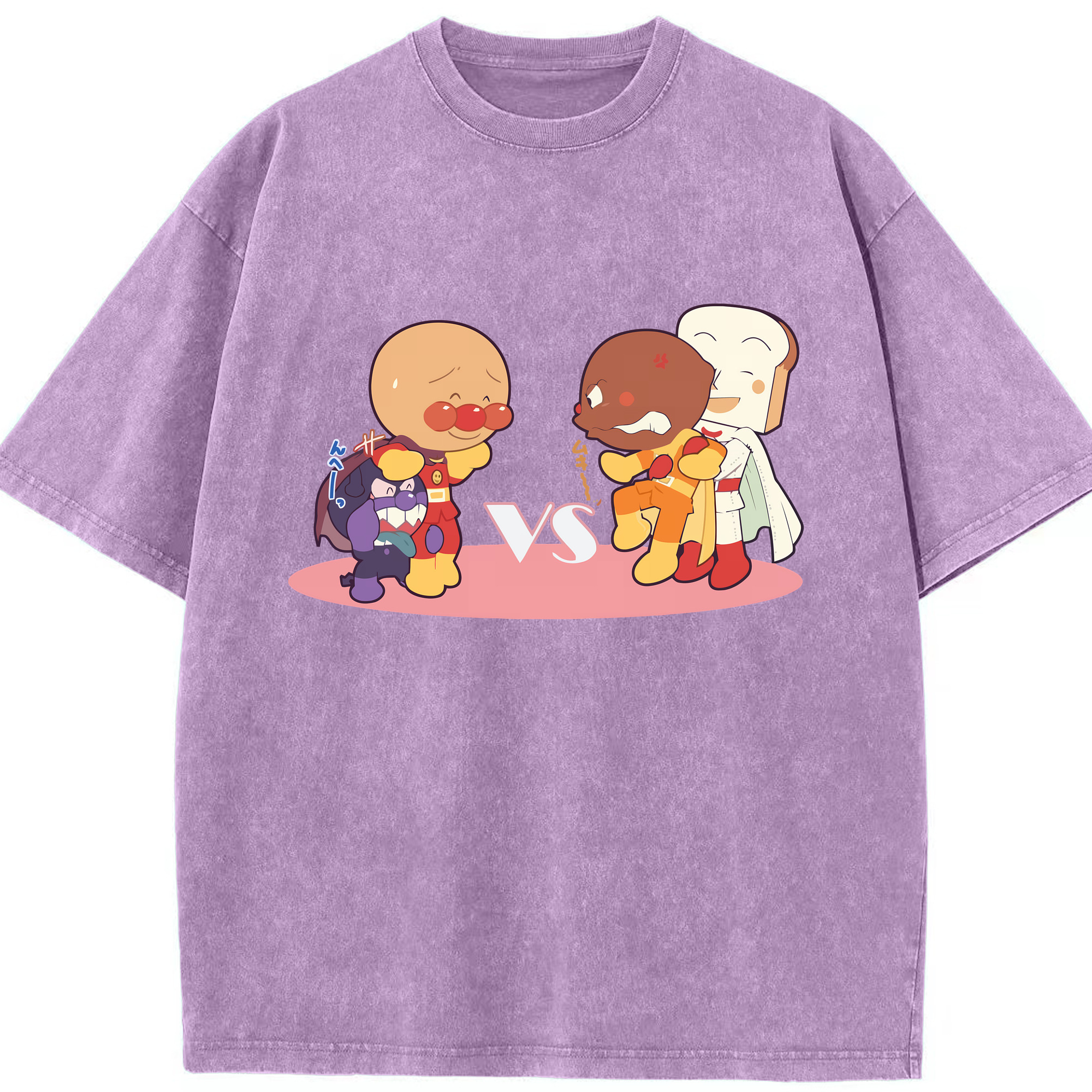 （画像用） アンパンマン Anpanman 綿100% ヴィンテージ風 半袖Tシャツ（フロントプリント）