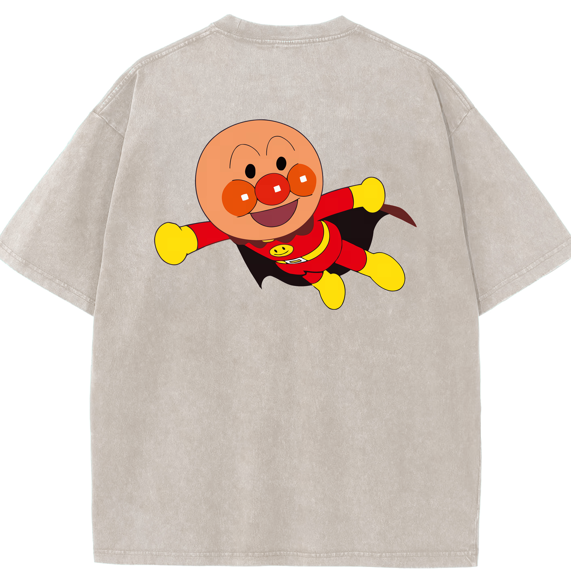 （画像用） アンパンマン Anpanman 綿100% ヴィンテージ風 半袖Tシャツ（背面プリント）