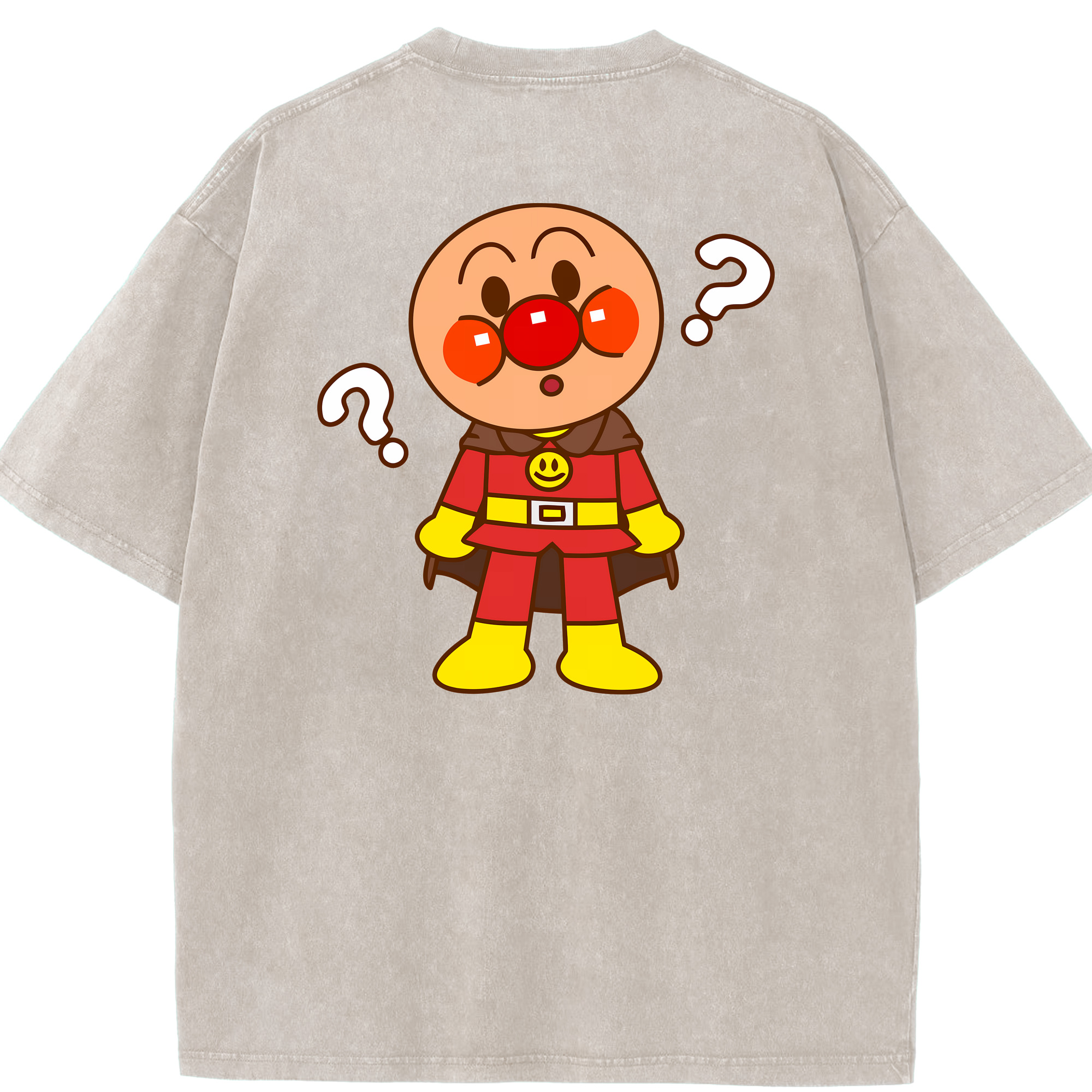 （画像用） アンパンマン Anpanman 綿100% ヴィンテージ風 半袖Tシャツ（背面プリント）