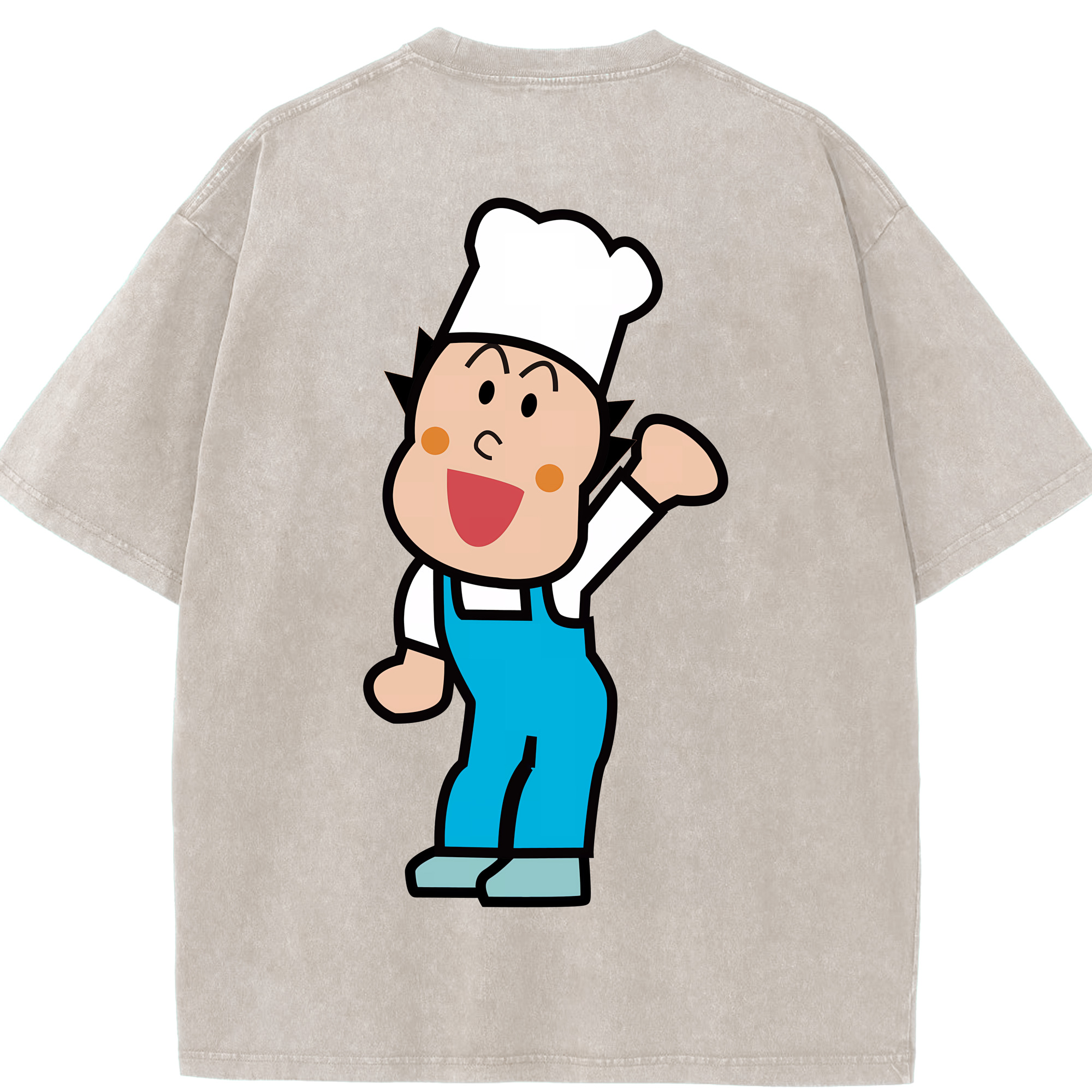 （画像用） アンパンマン Anpanman 綿100% ヴィンテージ風 半袖Tシャツ（背面プリント）
