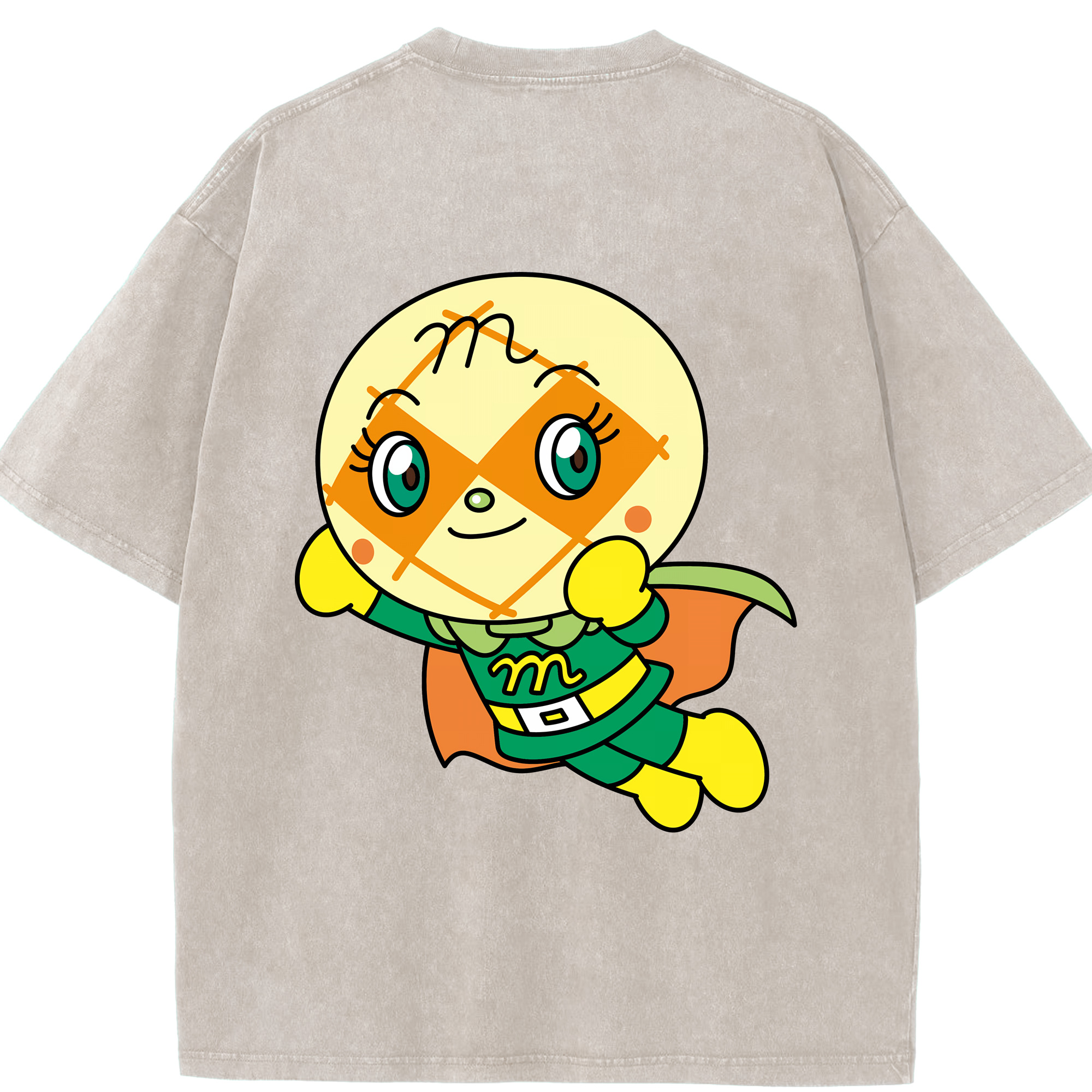 （画像用） アンパンマン Anpanman 綿100% ヴィンテージ風 半袖Tシャツ（背面プリント）
