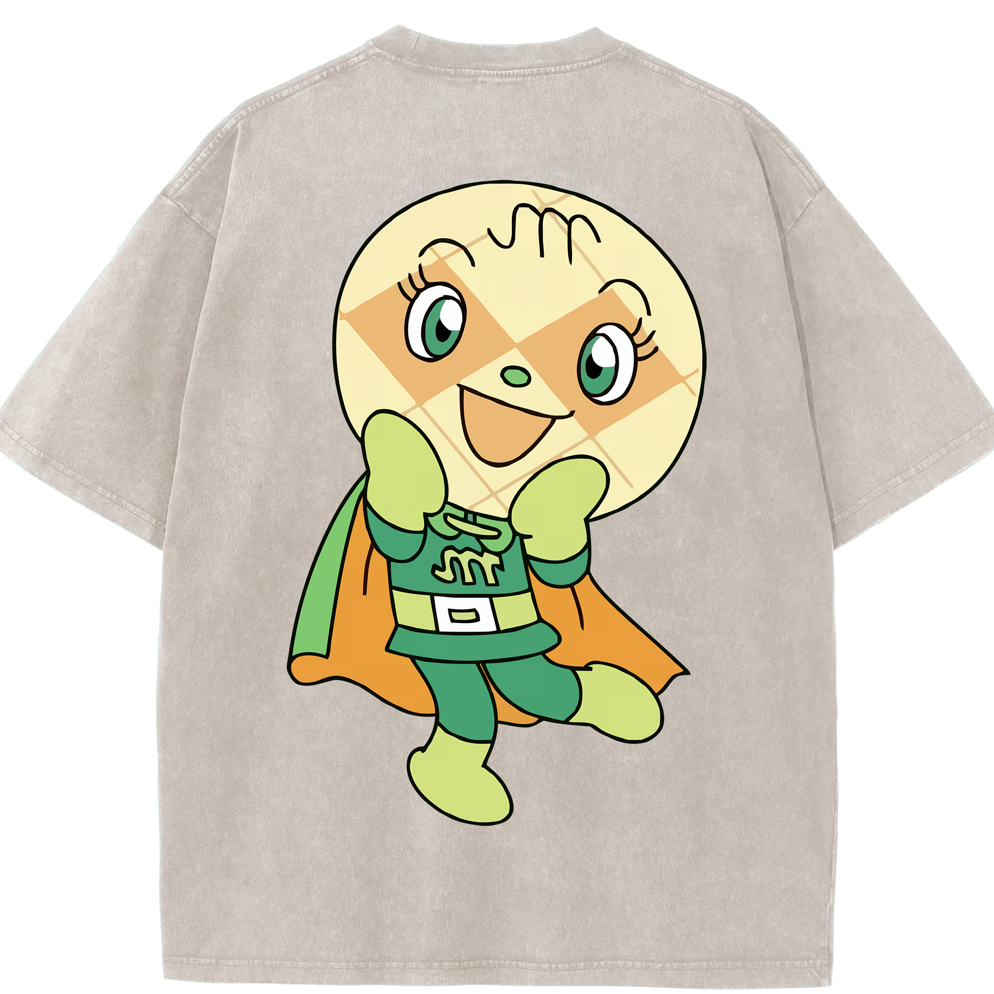 （画像用） アンパンマン Anpanman 綿100% ヴィンテージ風 半袖Tシャツ（背面プリント）