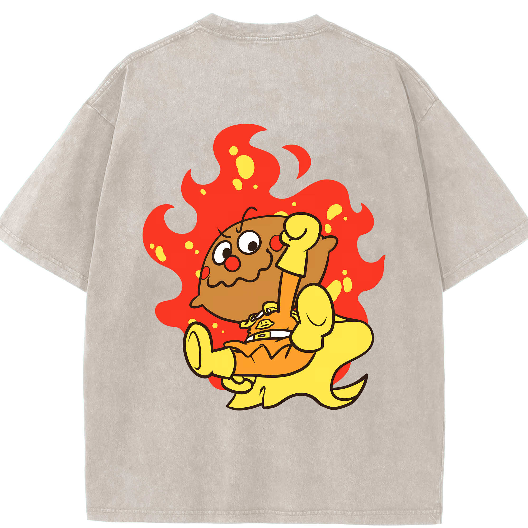 （画像用） アンパンマン Anpanman 綿100% ヴィンテージ風 半袖Tシャツ（背面プリント）