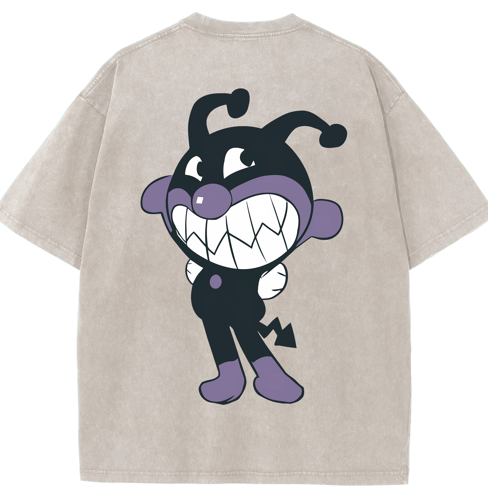 （画像用） アンパンマン Anpanman 綿100% ヴィンテージ風 半袖Tシャツ（背面プリント）