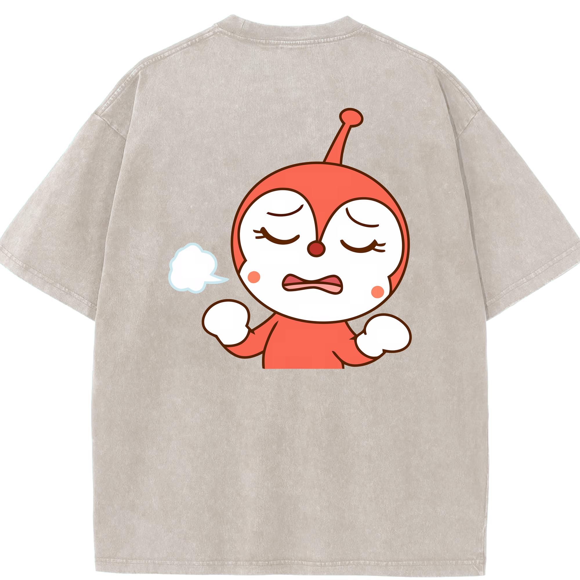 （画像用） アンパンマン Anpanman 綿100% ヴィンテージ風 半袖Tシャツ（背面プリント）