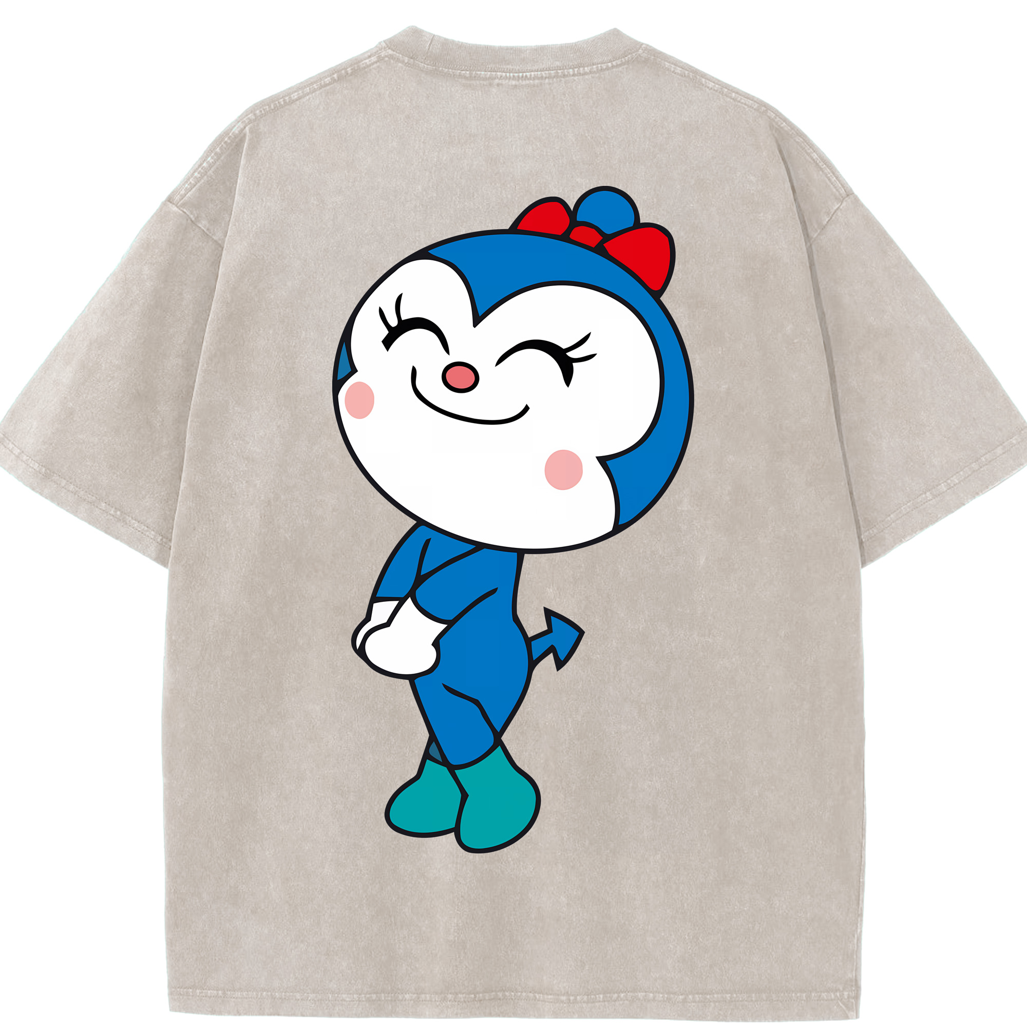 （画像用） アンパンマン Anpanman 綿100% ヴィンテージ風 半袖Tシャツ（背面プリント）