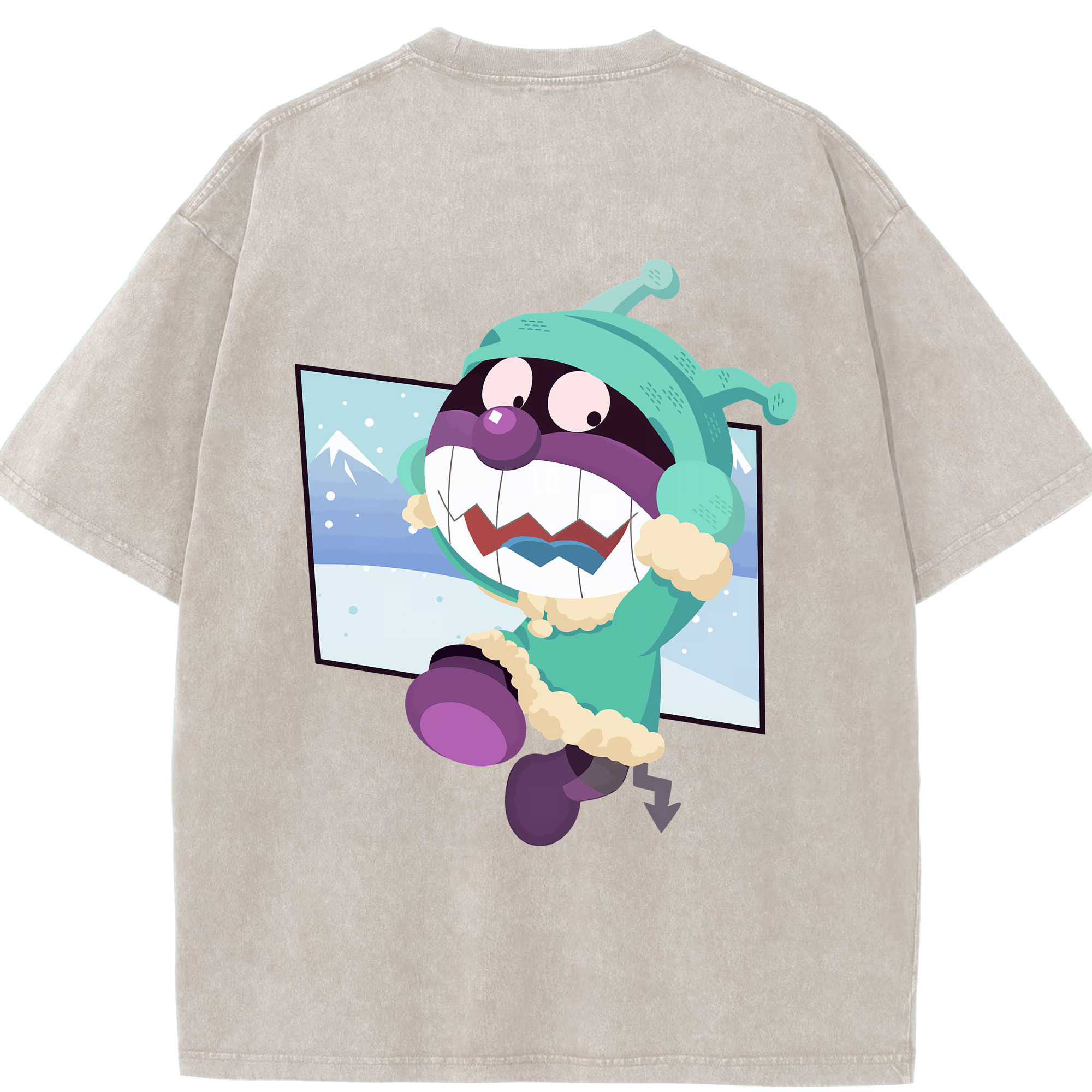 （画像用） アンパンマン Anpanman 綿100% ヴィンテージ風 半袖Tシャツ（背面プリント）