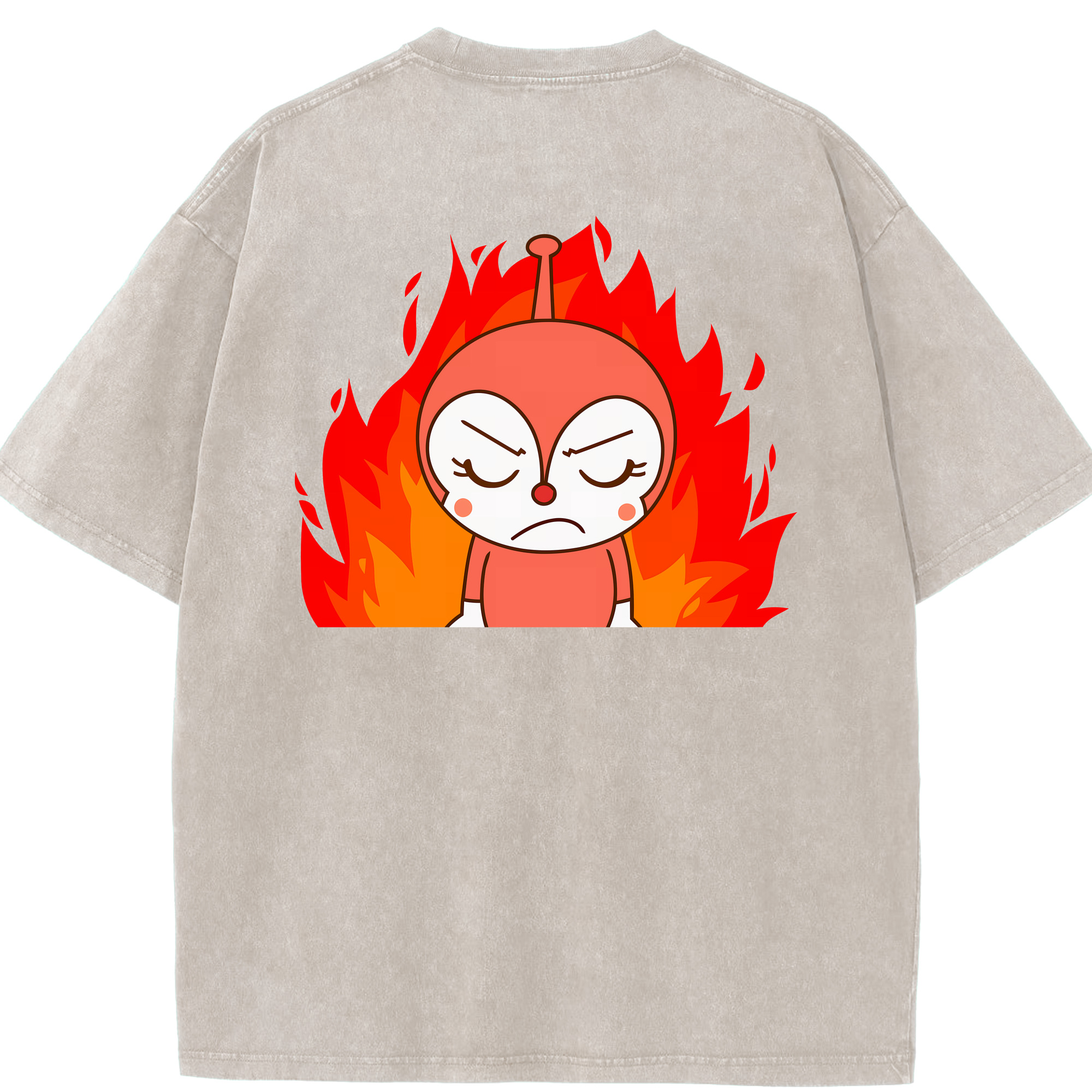 （画像用） アンパンマン Anpanman 綿100% ヴィンテージ風 半袖Tシャツ（背面プリント）