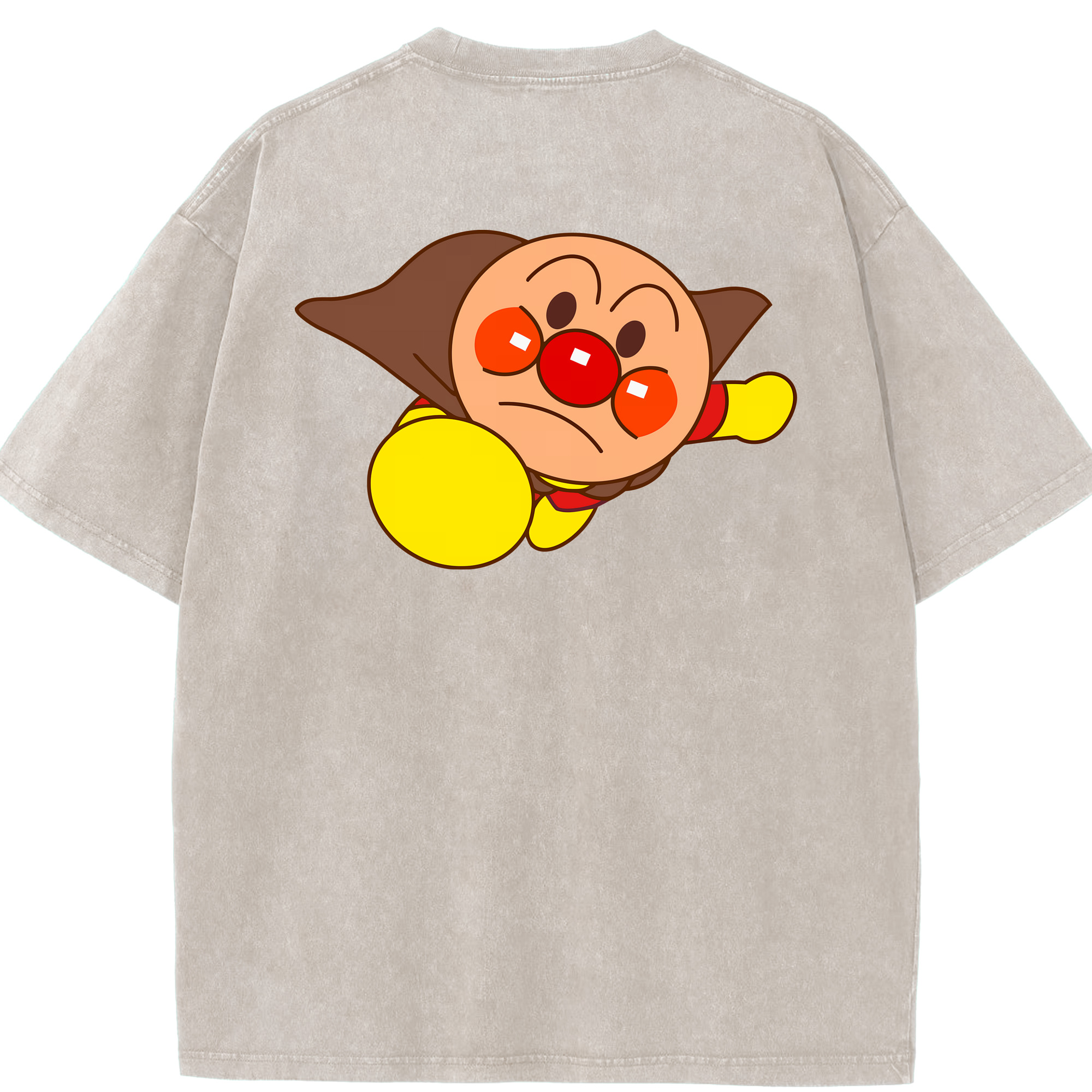 （画像用） アンパンマン Anpanman 綿100% ヴィンテージ風 半袖Tシャツ（背面プリント）