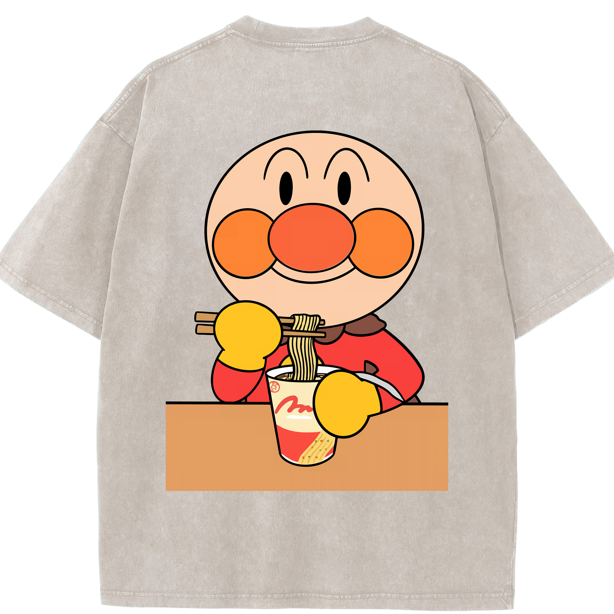 （画像用） アンパンマン Anpanman 綿100% ヴィンテージ風 半袖Tシャツ（背面プリント）