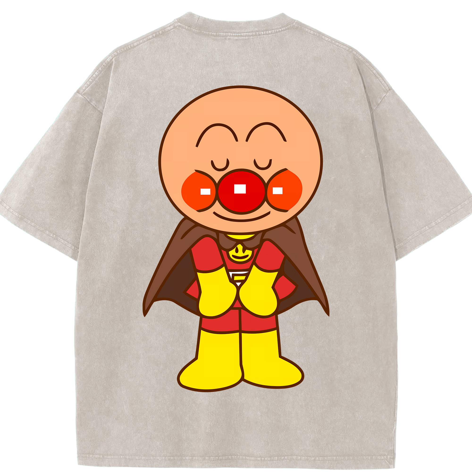 （画像用） アンパンマン Anpanman 綿100% ヴィンテージ風 半袖Tシャツ（背面プリント）