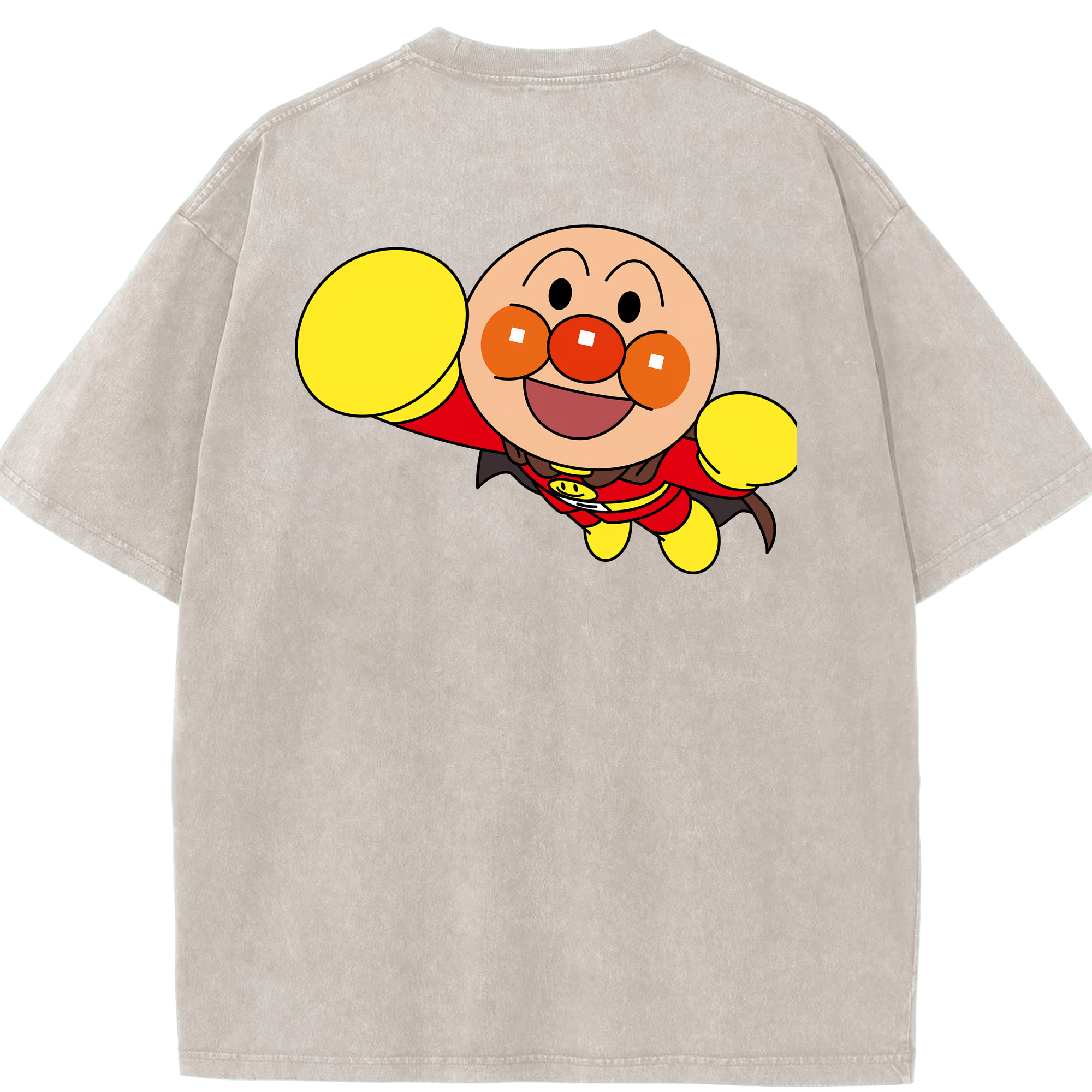 （画像用） アンパンマン Anpanman 綿100% ヴィンテージ風 半袖Tシャツ（背面プリント）