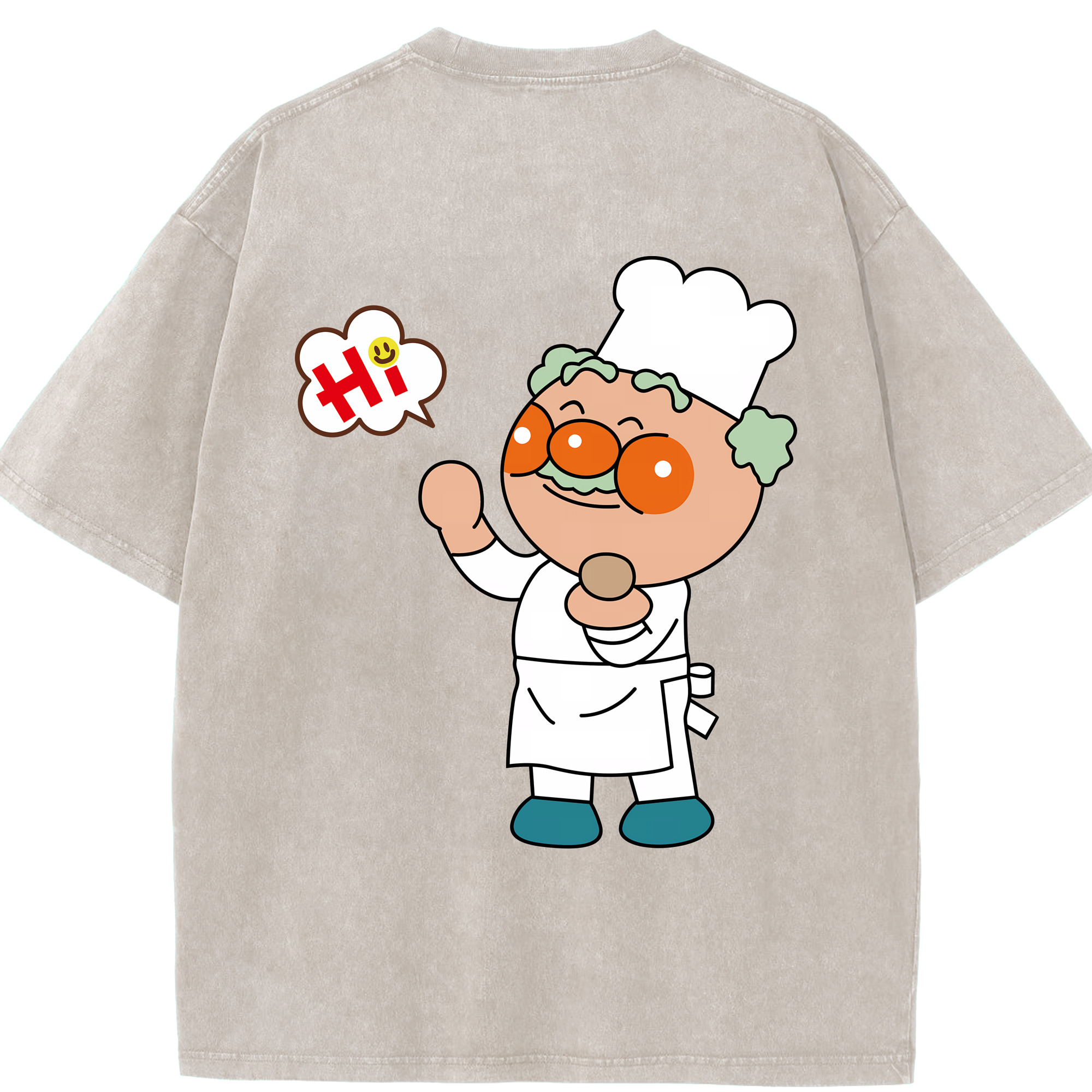 （画像用） アンパンマン Anpanman 綿100% ヴィンテージ風 半袖Tシャツ（背面プリント）
