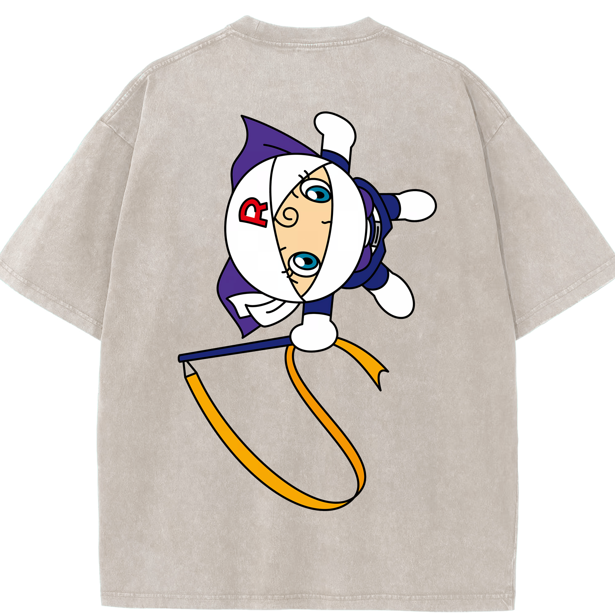 （画像用） アンパンマン Anpanman 綿100% ヴィンテージ風 半袖Tシャツ（背面プリント）