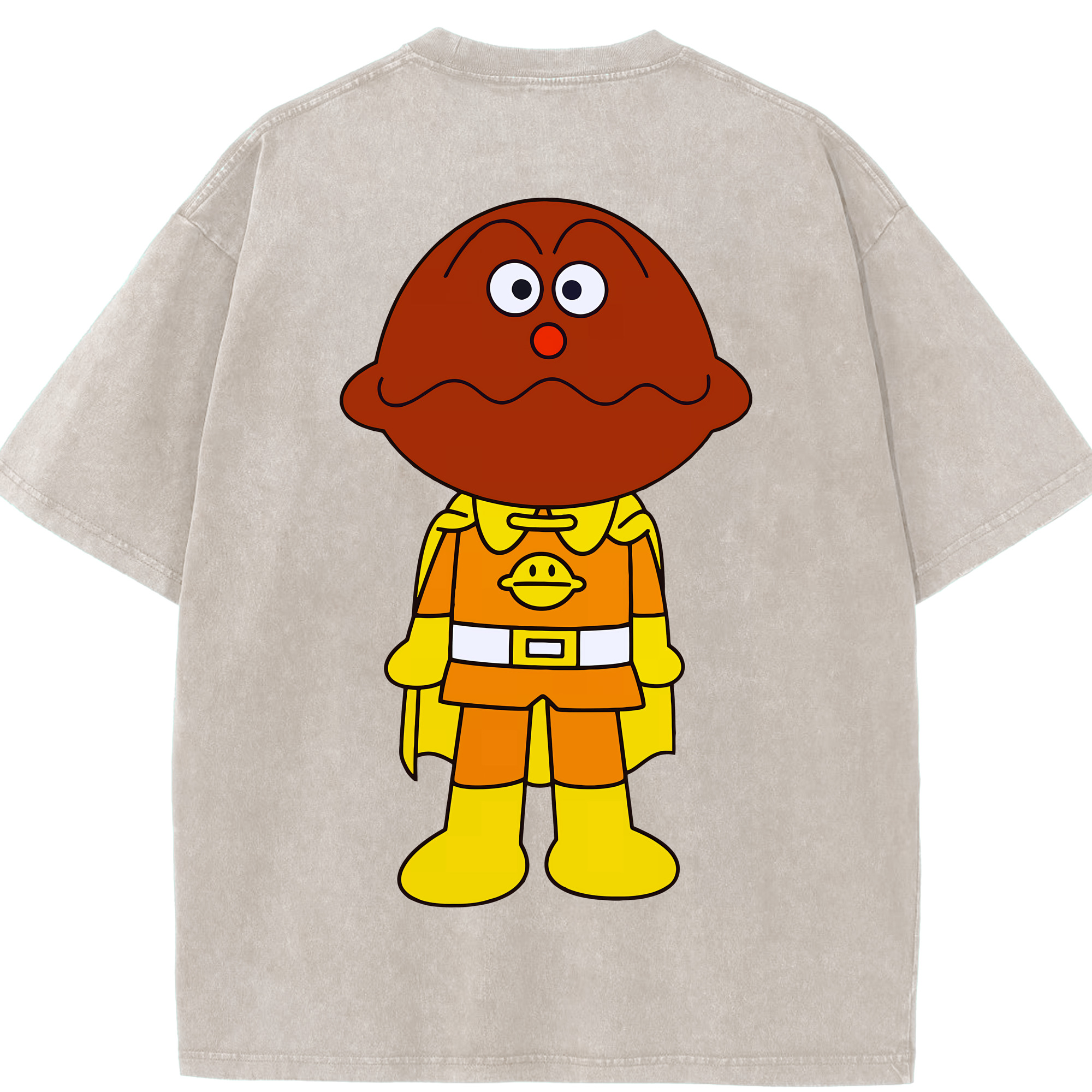 （画像用） アンパンマン Anpanman 綿100% ヴィンテージ風 半袖Tシャツ（背面プリント）