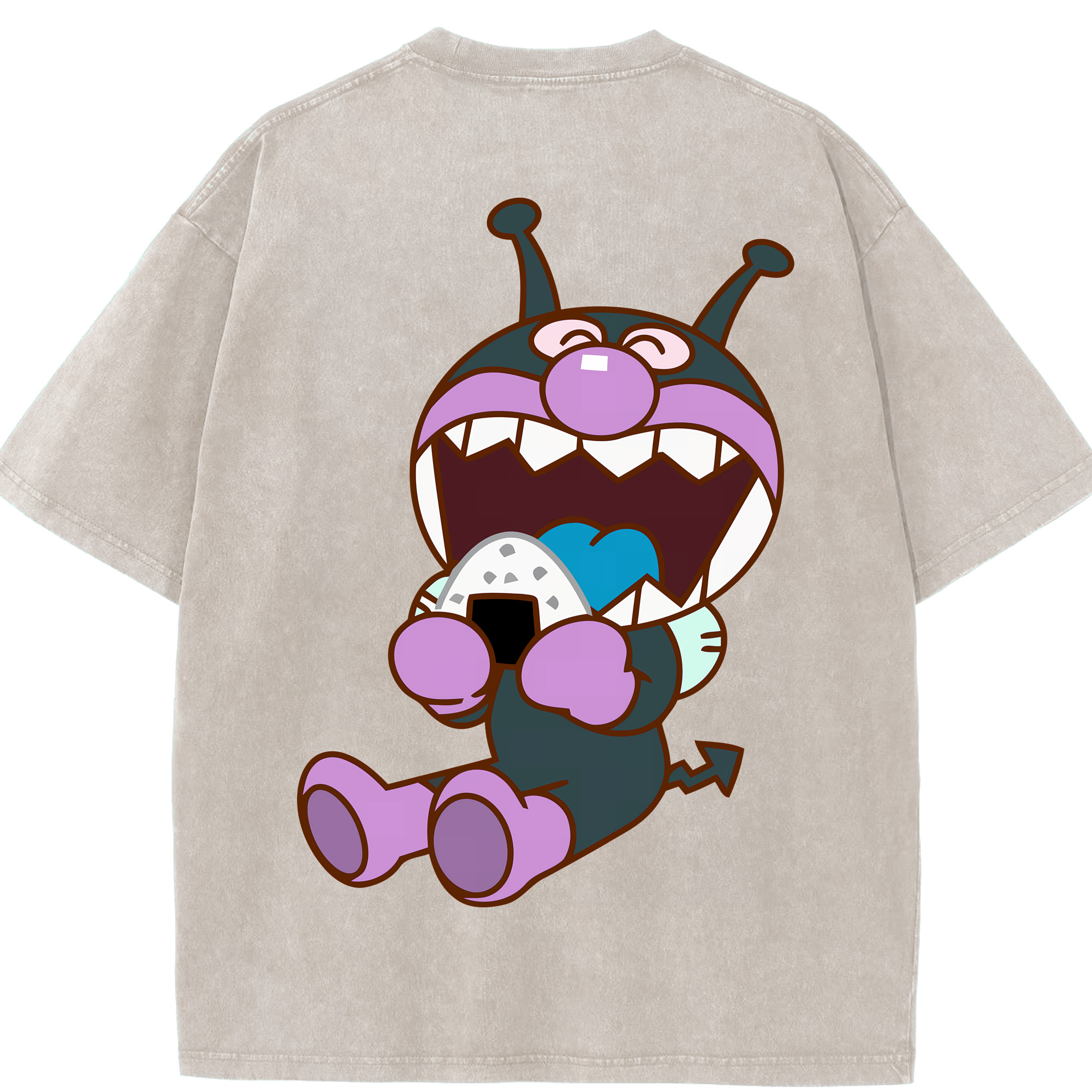 （画像用） アンパンマン Anpanman 綿100% ヴィンテージ風 半袖Tシャツ（背面プリント）