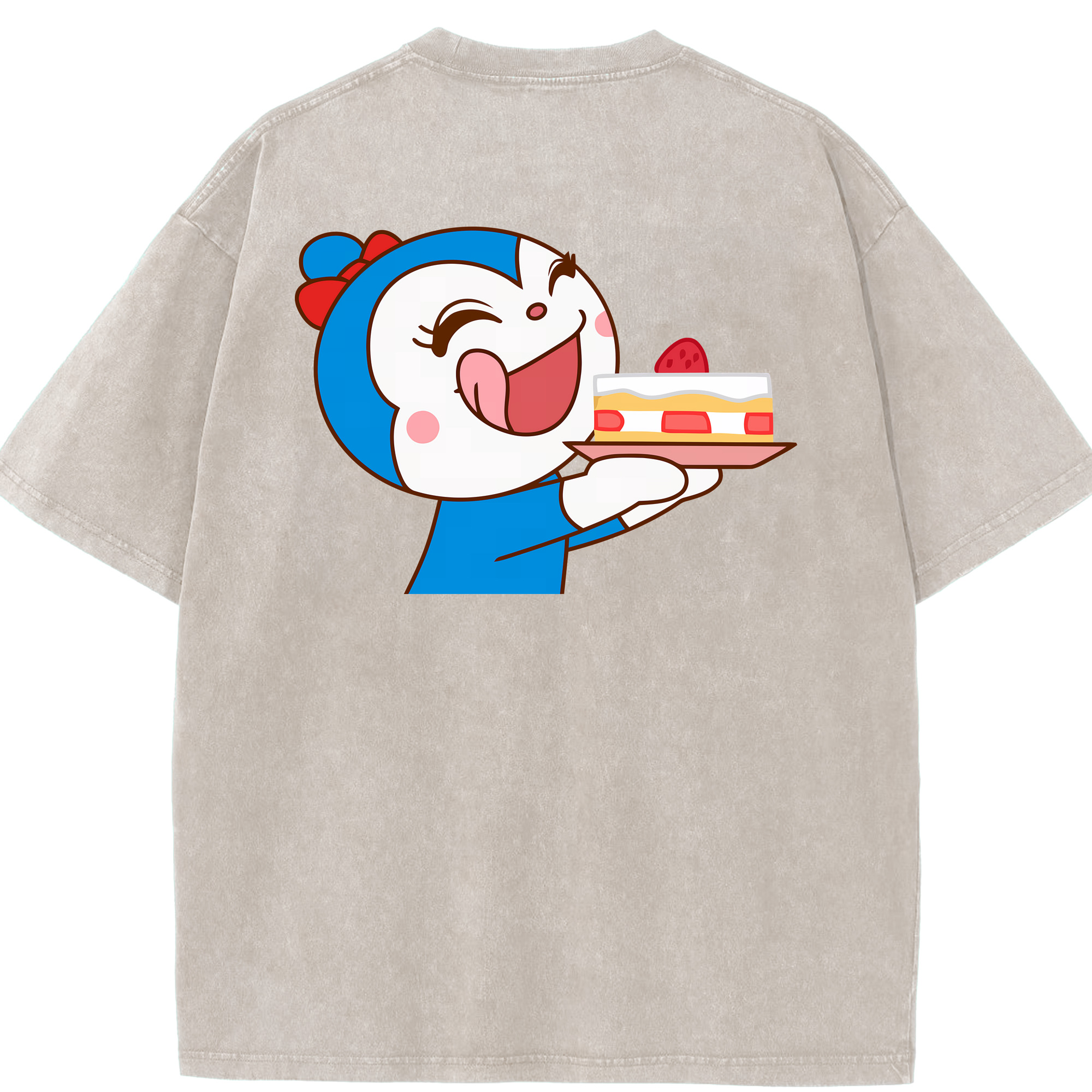 （画像用） アンパンマン Anpanman 綿100% ヴィンテージ風 半袖Tシャツ（背面プリント）