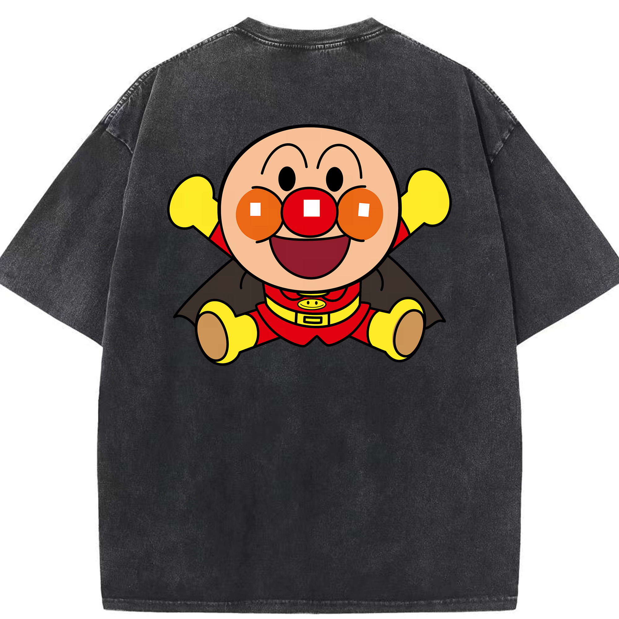 （画像用） アンパンマン Anpanman 綿100% ヴィンテージ風 半袖Tシャツ（背面プリント）
