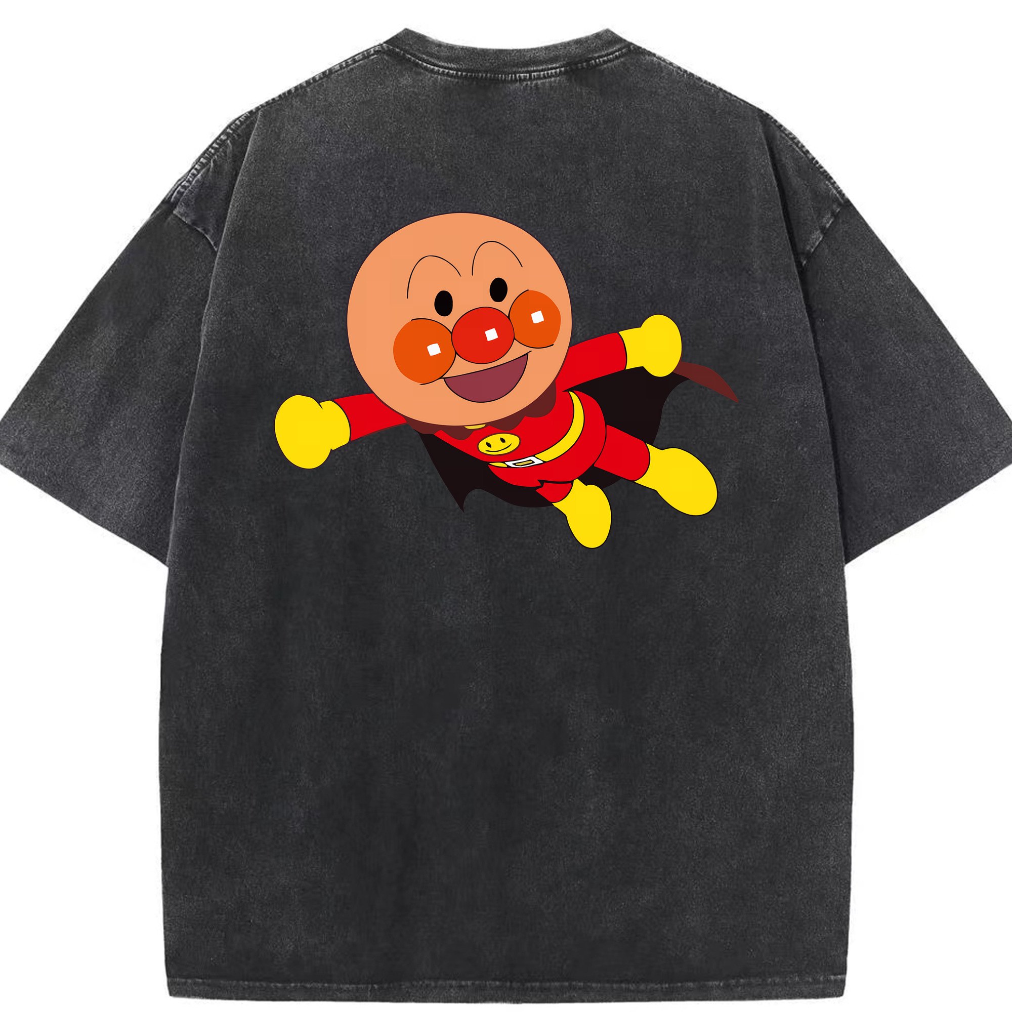 （画像用） アンパンマン Anpanman 綿100% ヴィンテージ風 半袖Tシャツ（背面プリント）