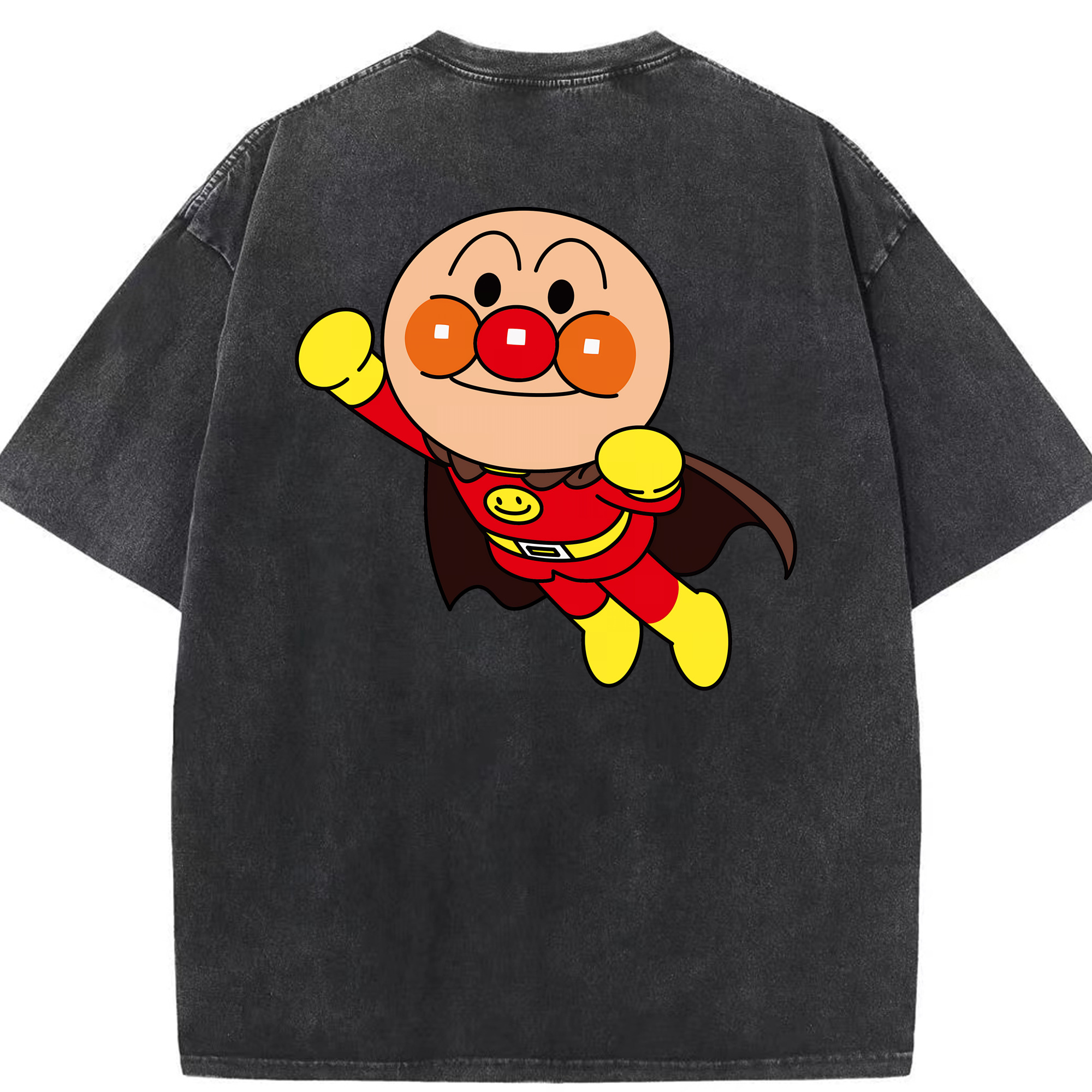 （画像用） アンパンマン Anpanman 綿100% ヴィンテージ風 半袖Tシャツ（背面プリント）