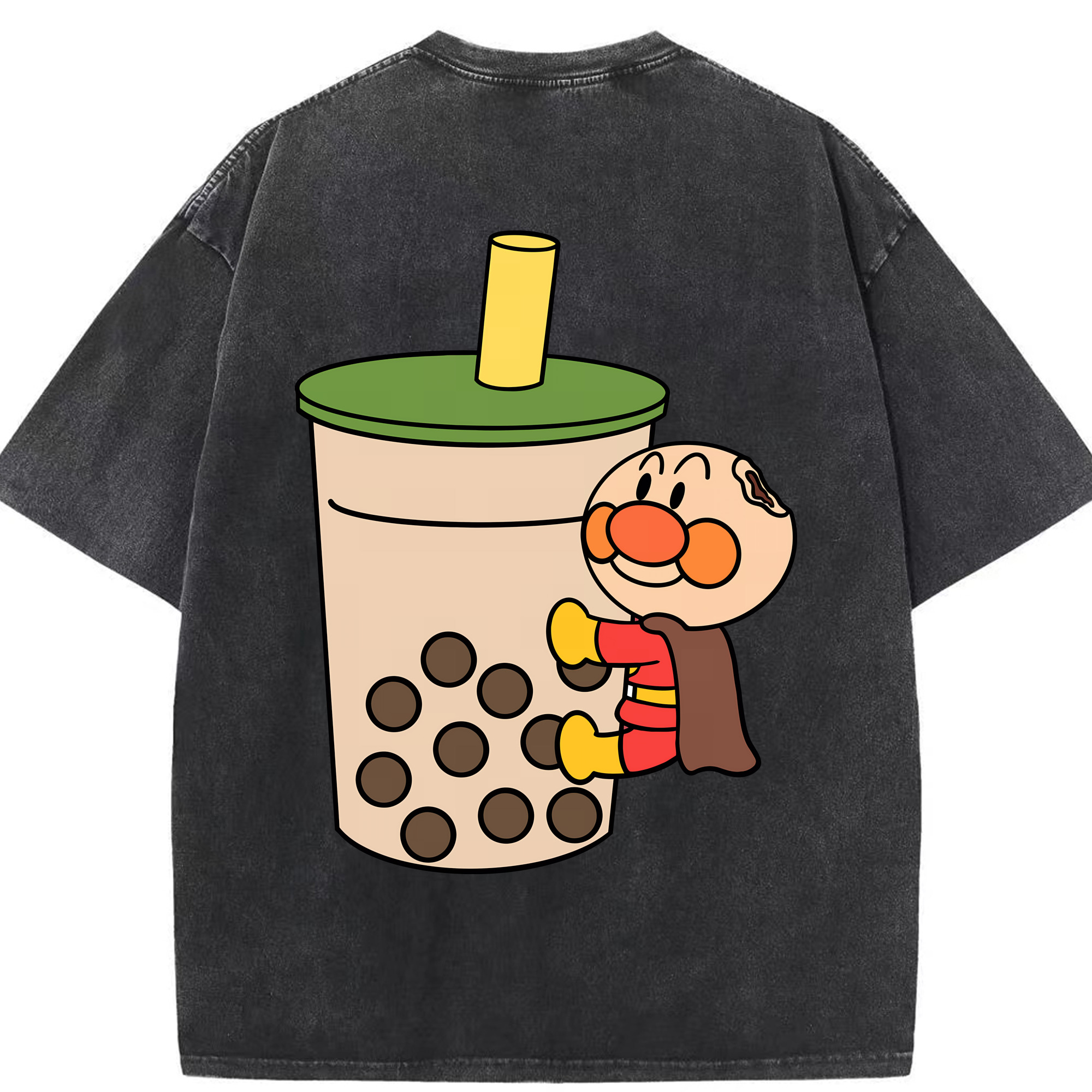 （画像用） アンパンマン Anpanman 綿100% ヴィンテージ風 半袖Tシャツ（背面プリント）