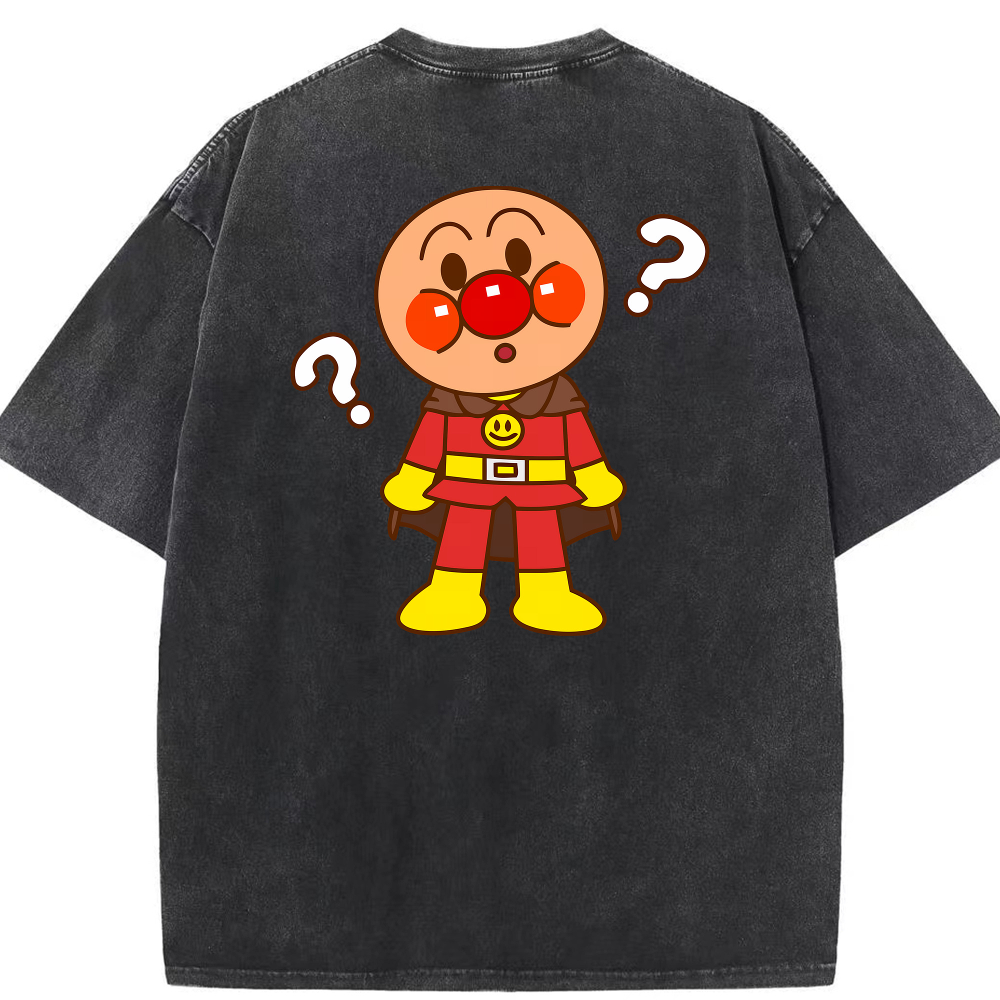 （画像用） アンパンマン Anpanman 綿100% ヴィンテージ風 半袖Tシャツ（背面プリント）