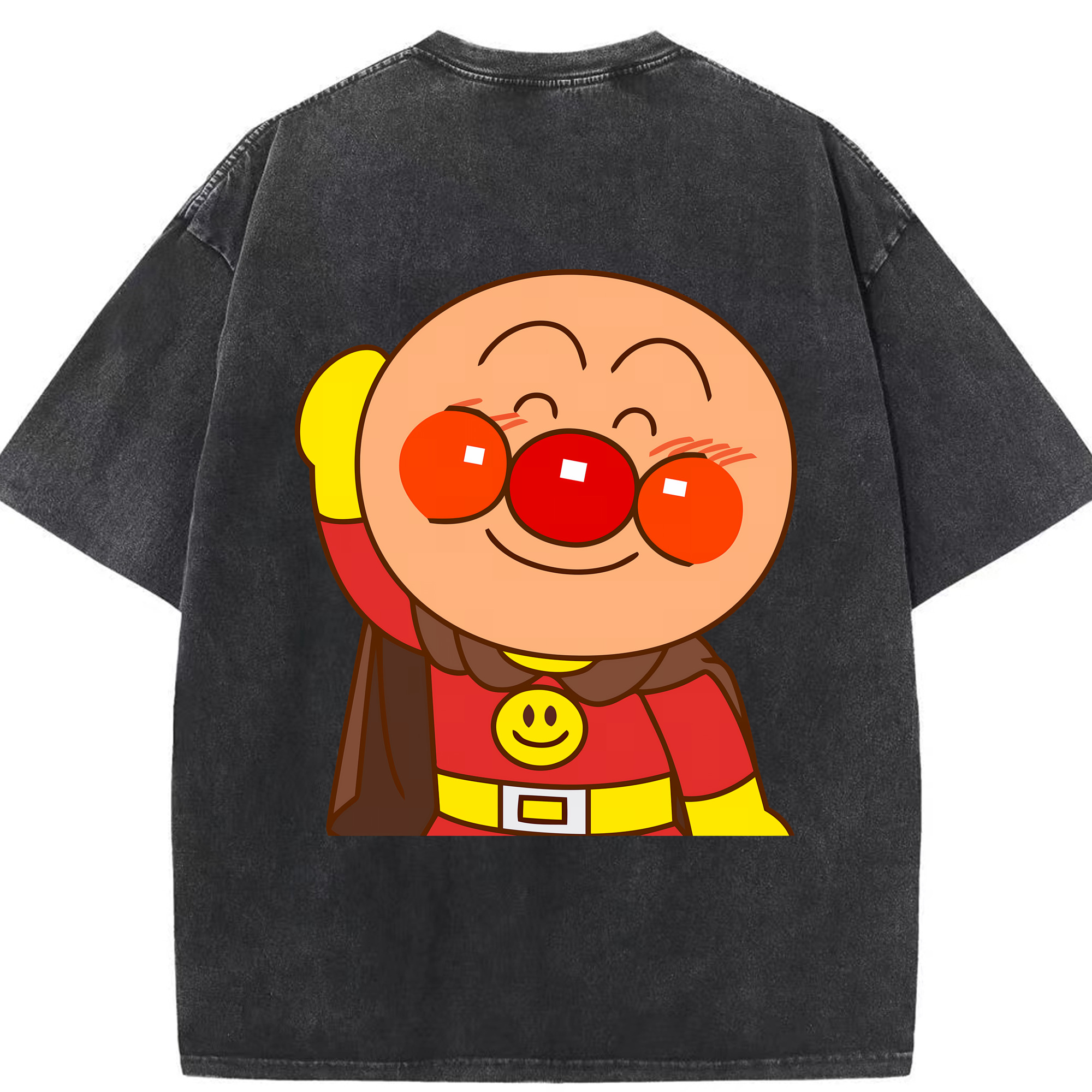 （画像用） アンパンマン Anpanman 綿100% ヴィンテージ風 半袖Tシャツ（背面プリント）