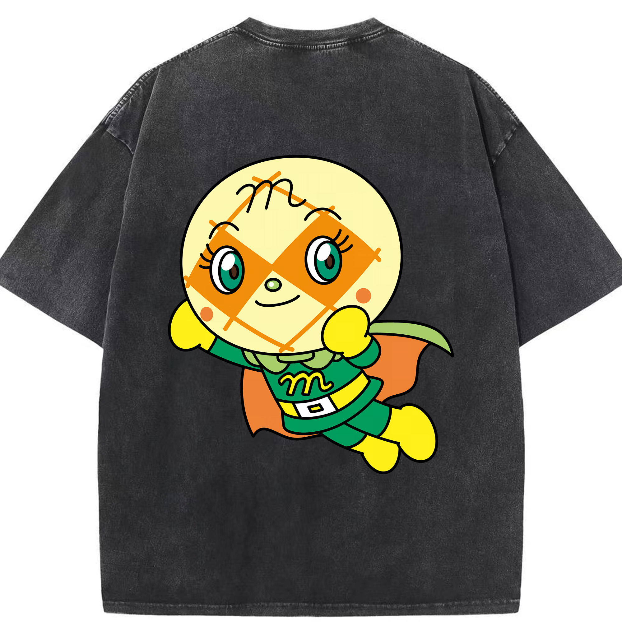 （画像用） アンパンマン Anpanman 綿100% ヴィンテージ風 半袖Tシャツ（背面プリント）