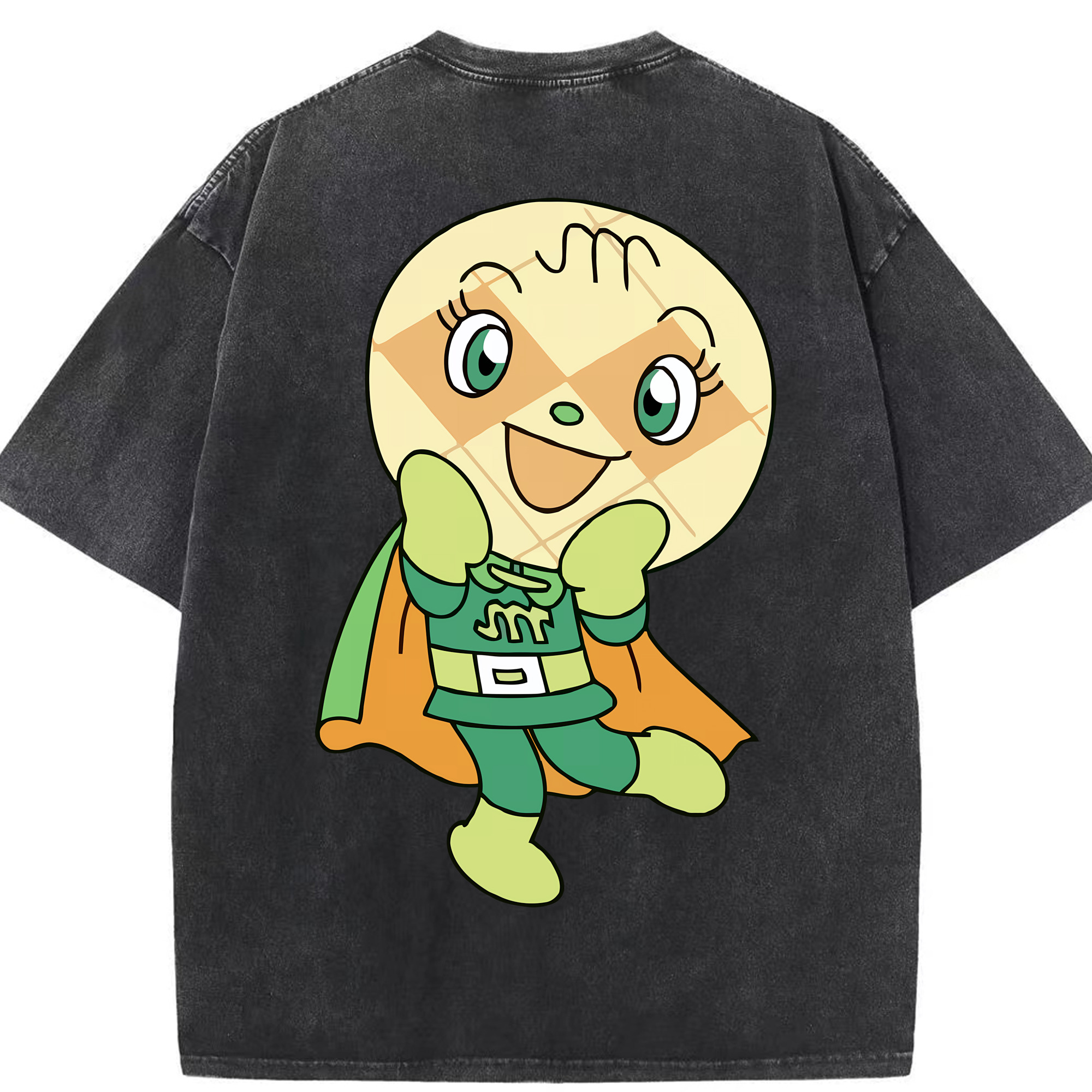 （画像用） アンパンマン Anpanman 綿100% ヴィンテージ風 半袖Tシャツ（背面プリント）