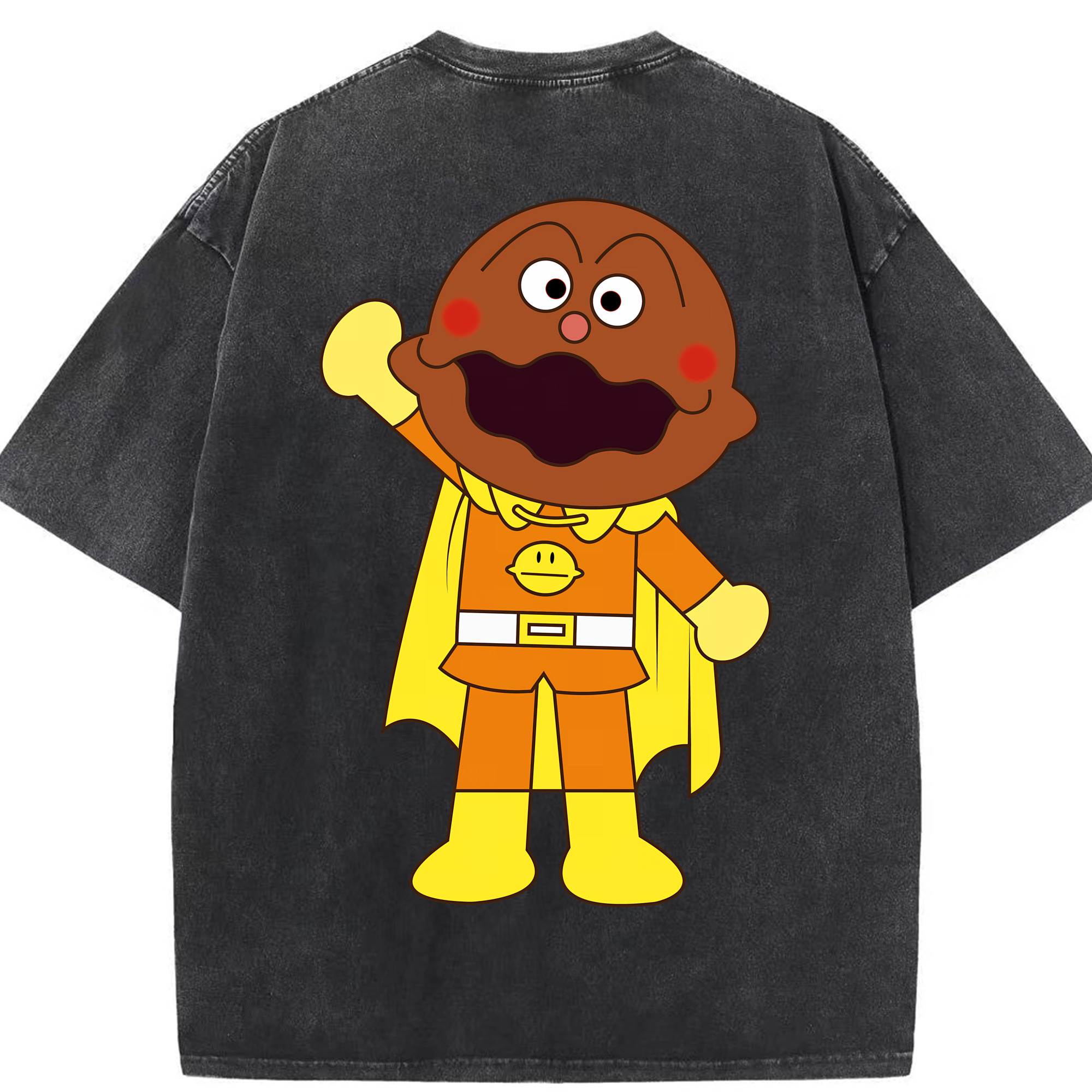 （画像用） アンパンマン Anpanman 綿100% ヴィンテージ風 半袖Tシャツ（背面プリント）