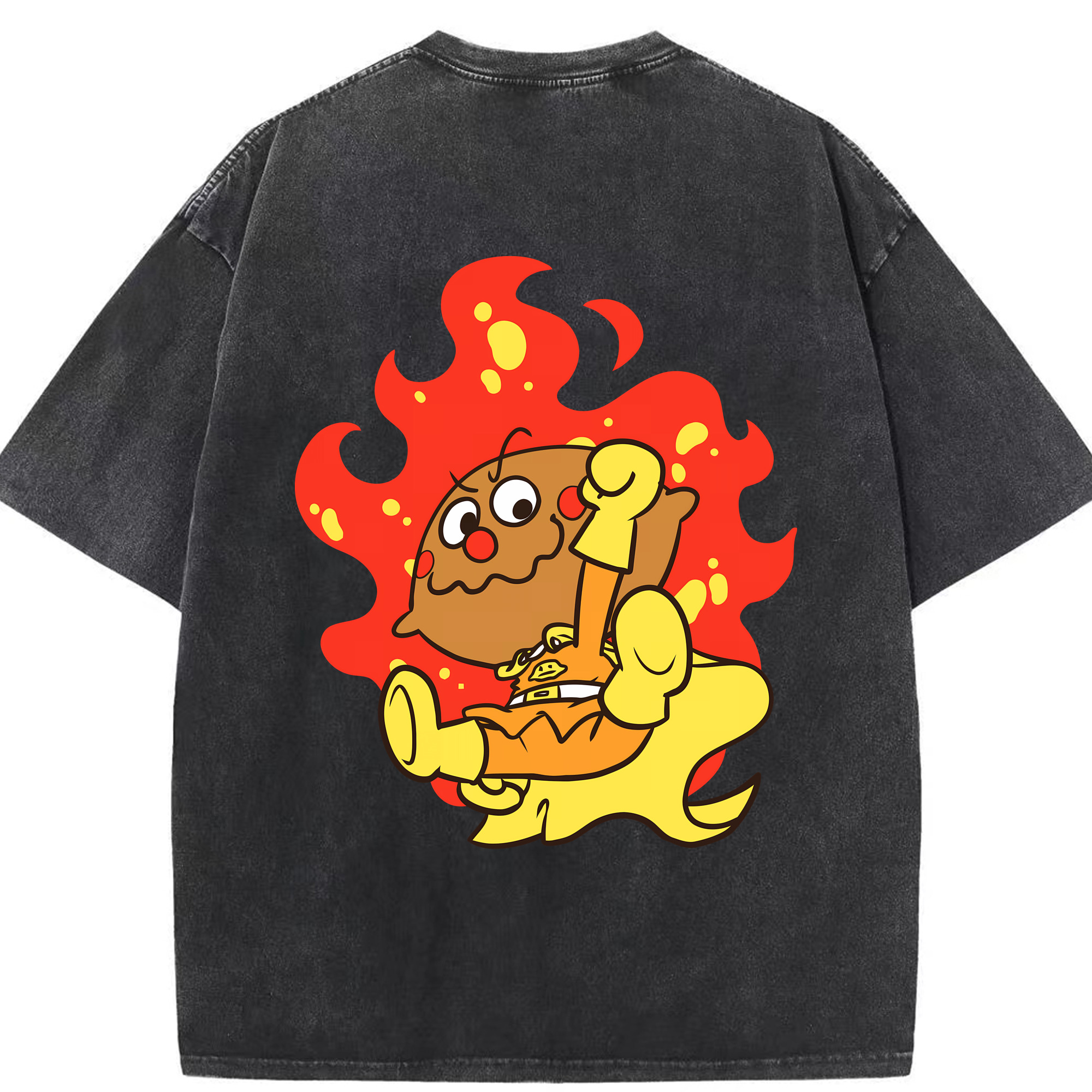 （画像用） アンパンマン Anpanman 綿100% ヴィンテージ風 半袖Tシャツ（背面プリント）