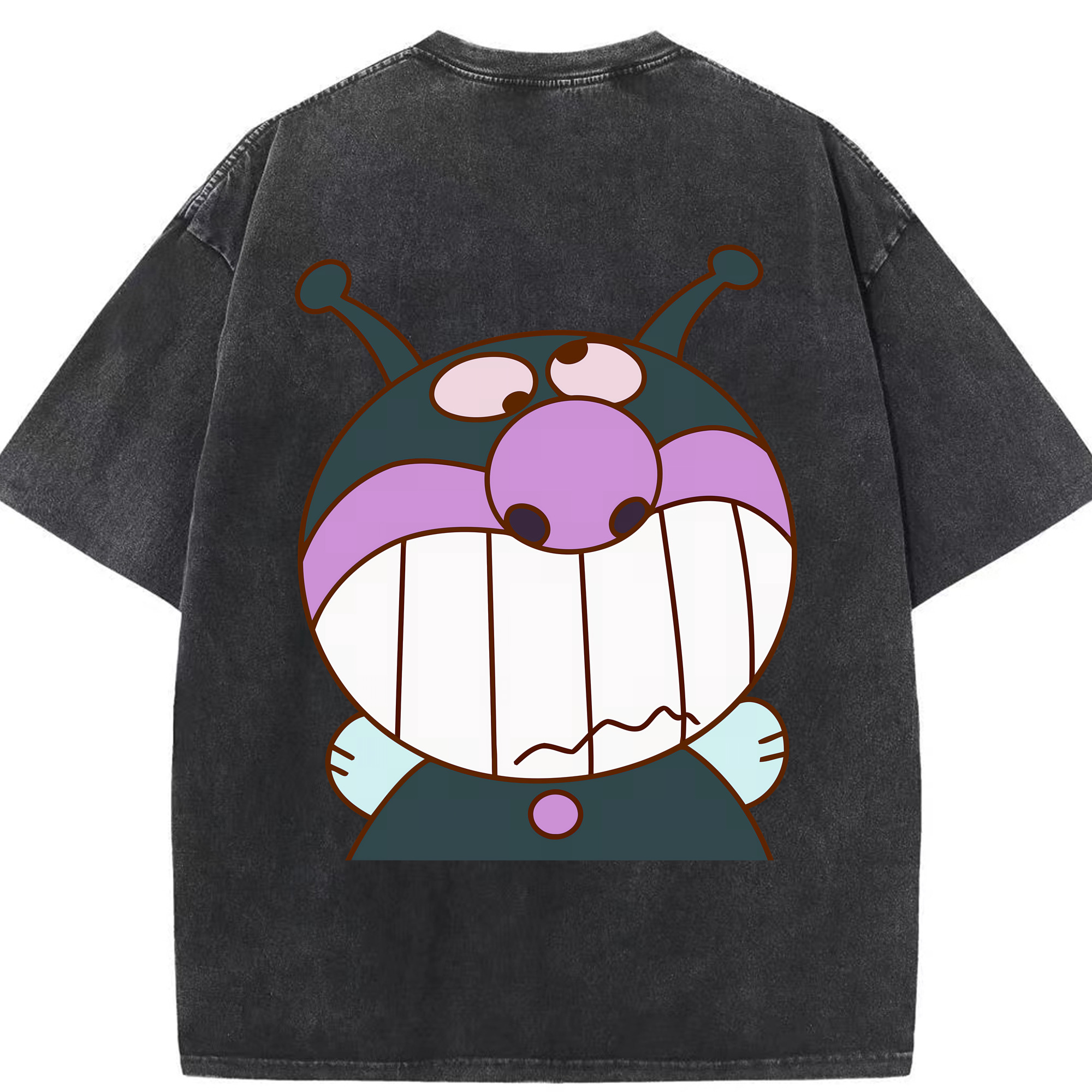（画像用） アンパンマン Anpanman 綿100% ヴィンテージ風 半袖Tシャツ（背面プリント）