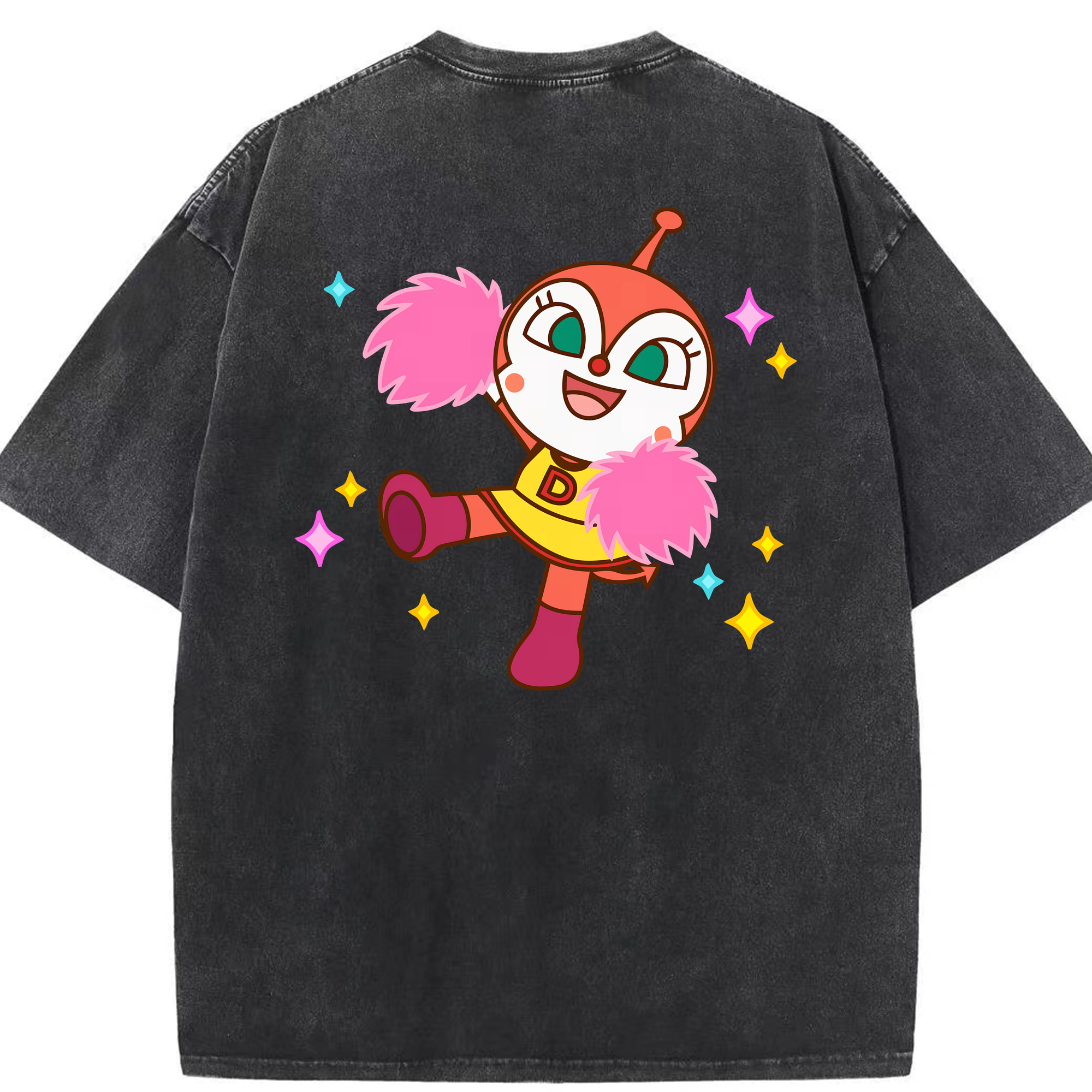 （画像用） アンパンマン Anpanman 綿100% ヴィンテージ風 半袖Tシャツ（背面プリント）